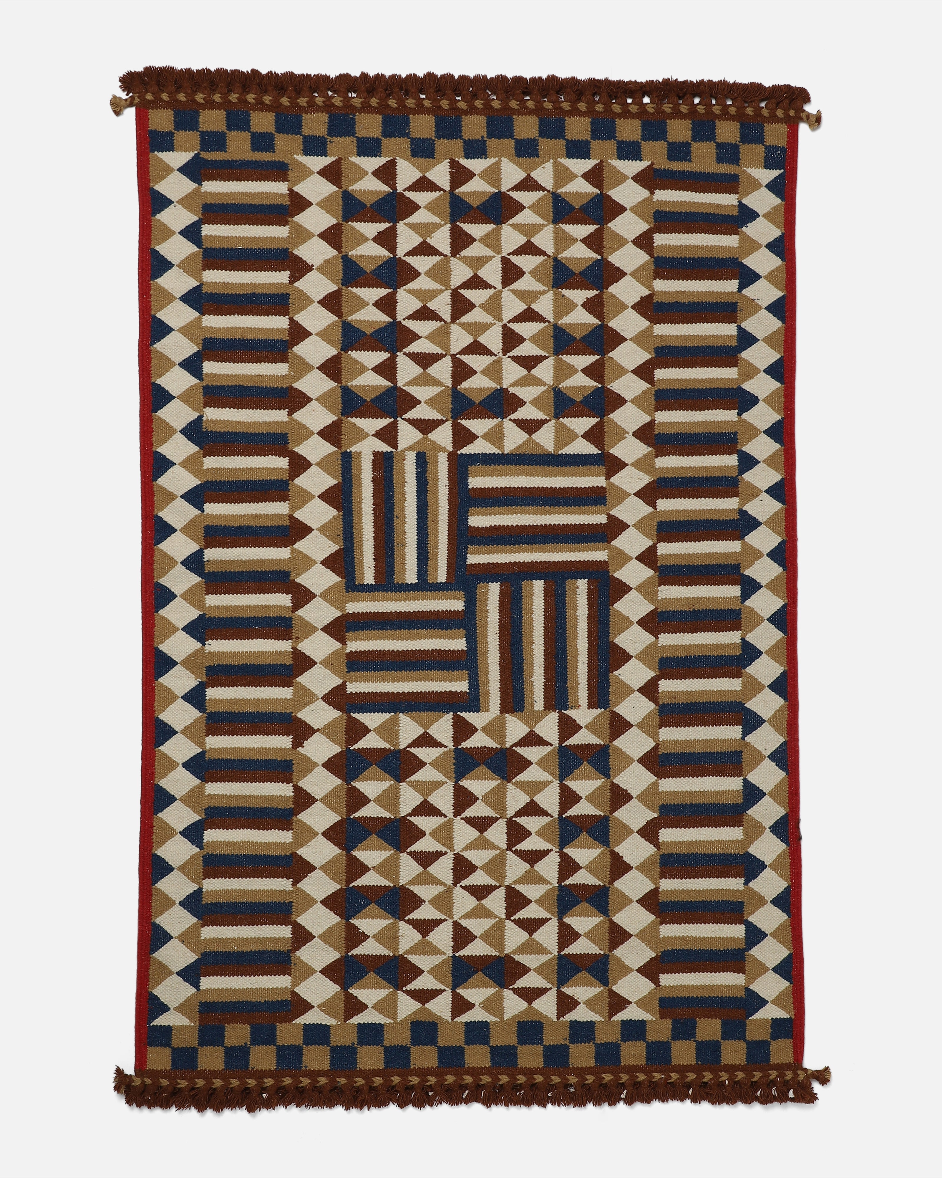 Bellina Bhujodi Extra Weft Cotton Wool Rug