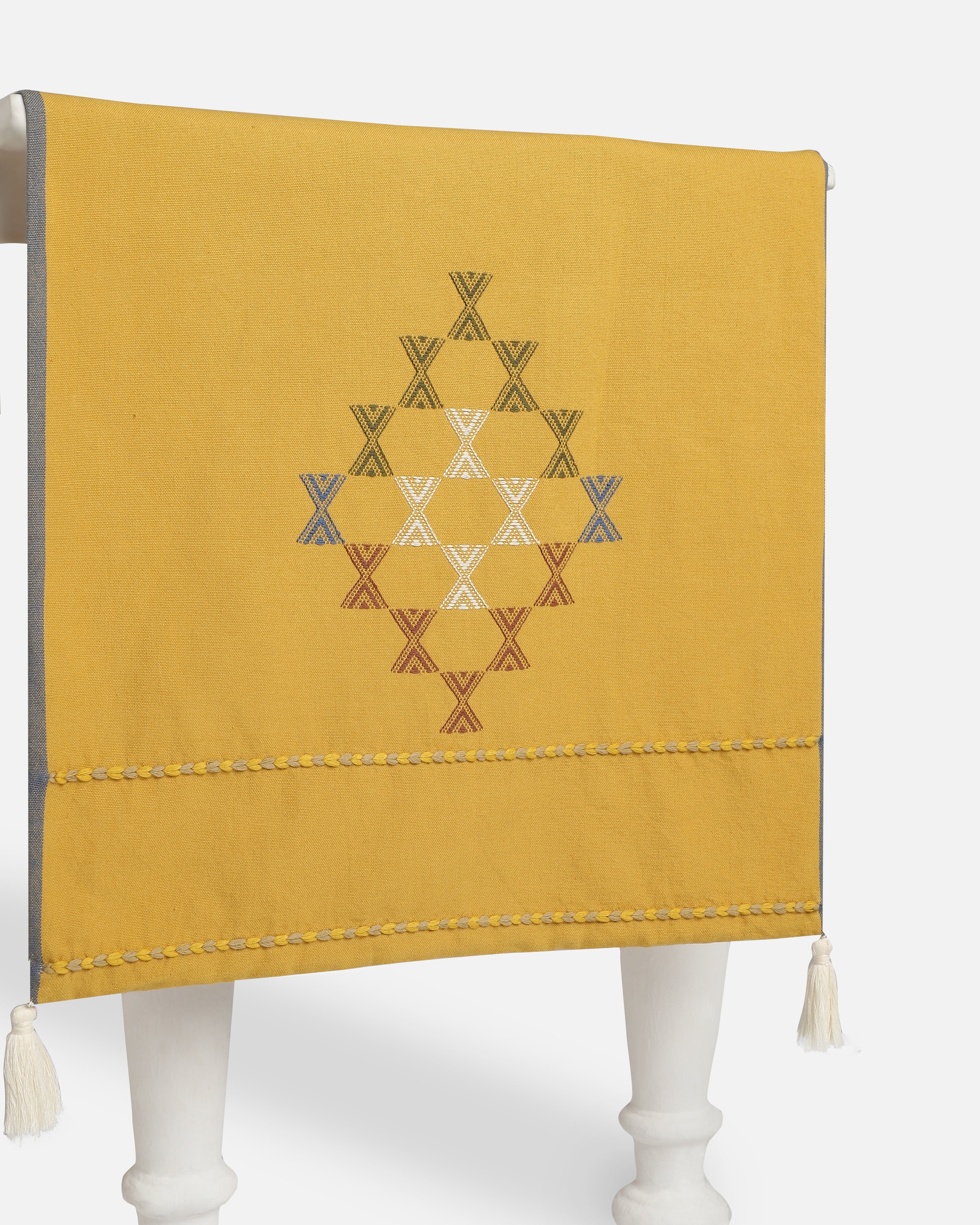 Grande Bhujodi Extra Weft Cotton Table Runner