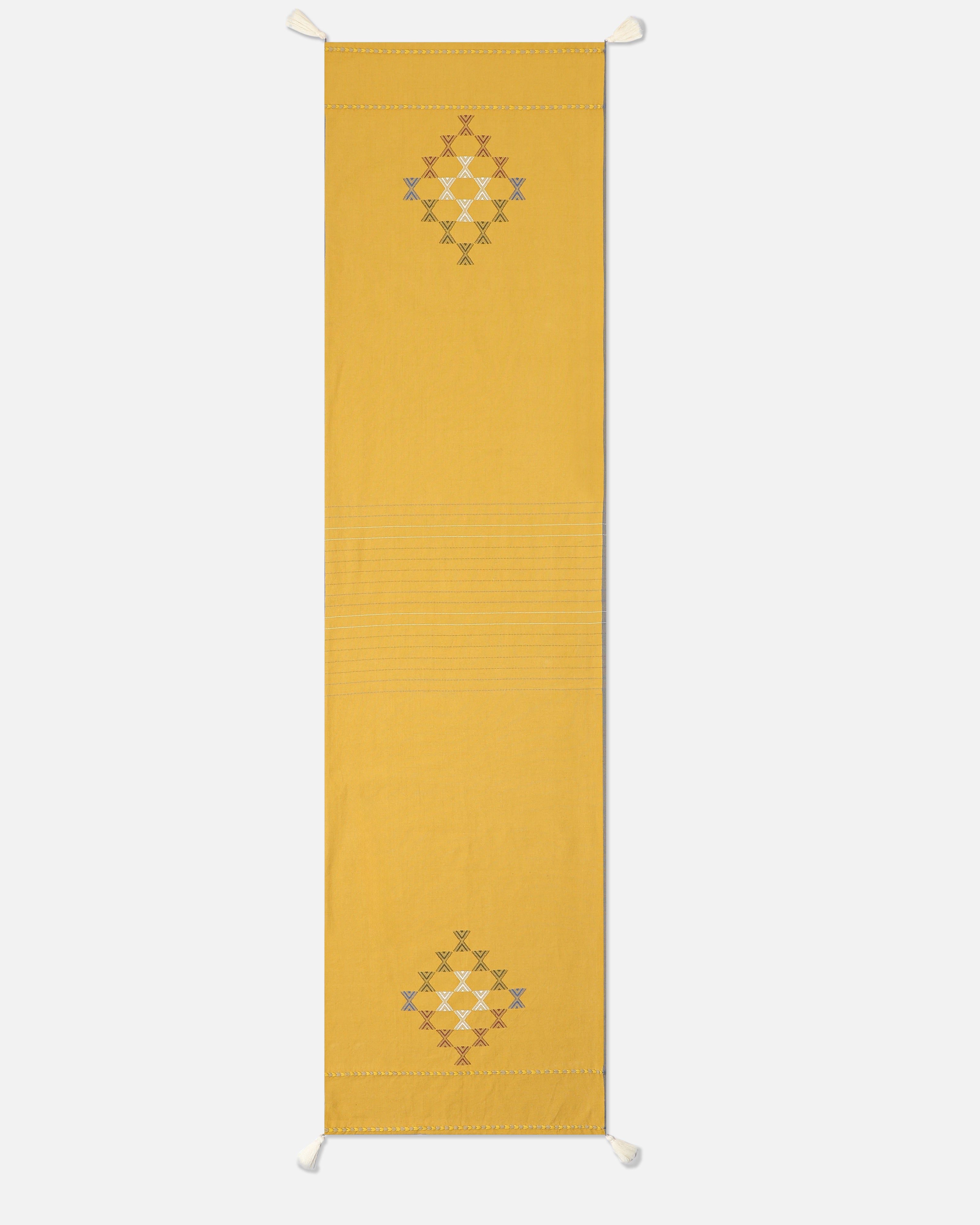 Grande Bhujodi Extra Weft Cotton Table Runner