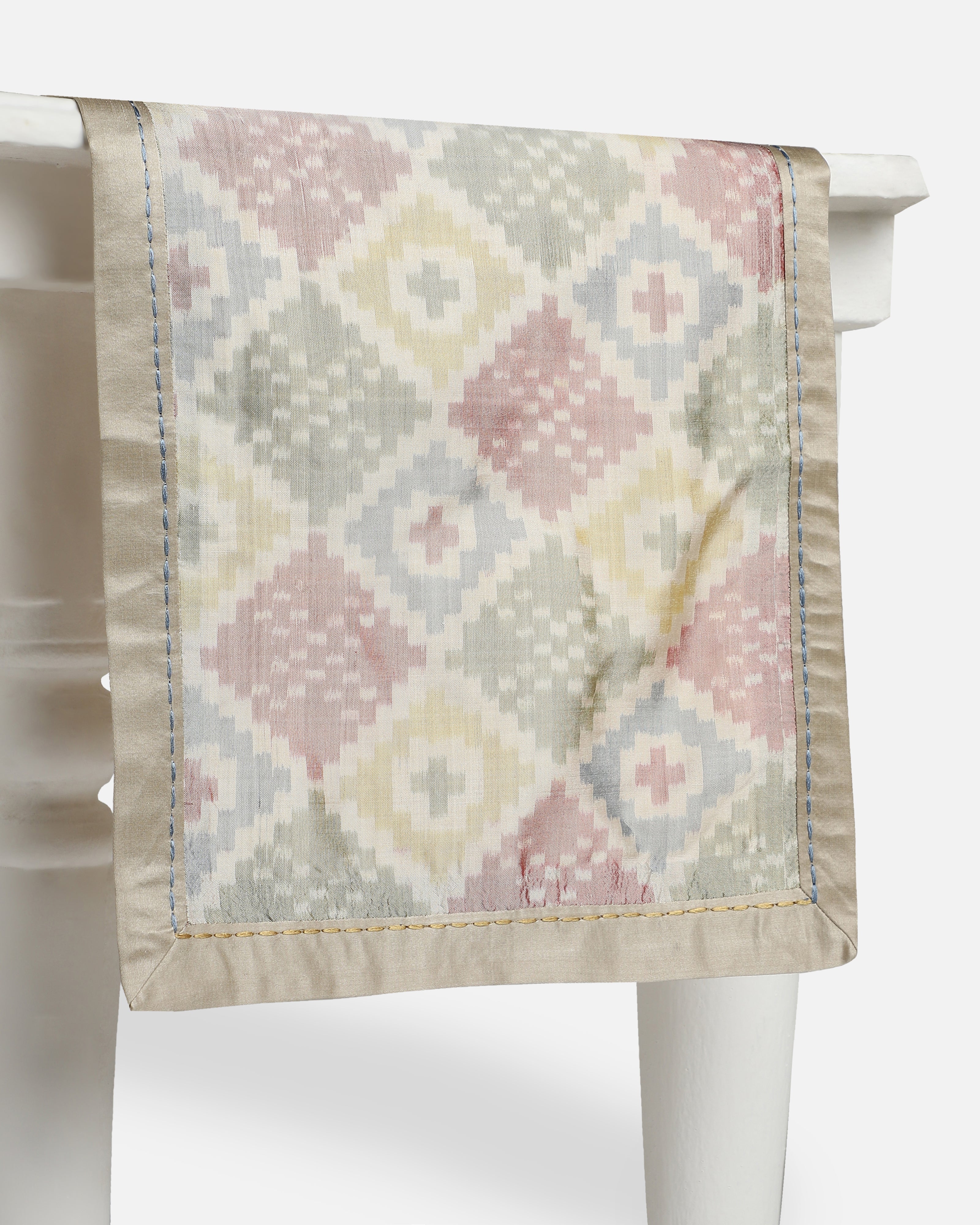 Alessa Pochampally Warp Ikat Silk Table Runner