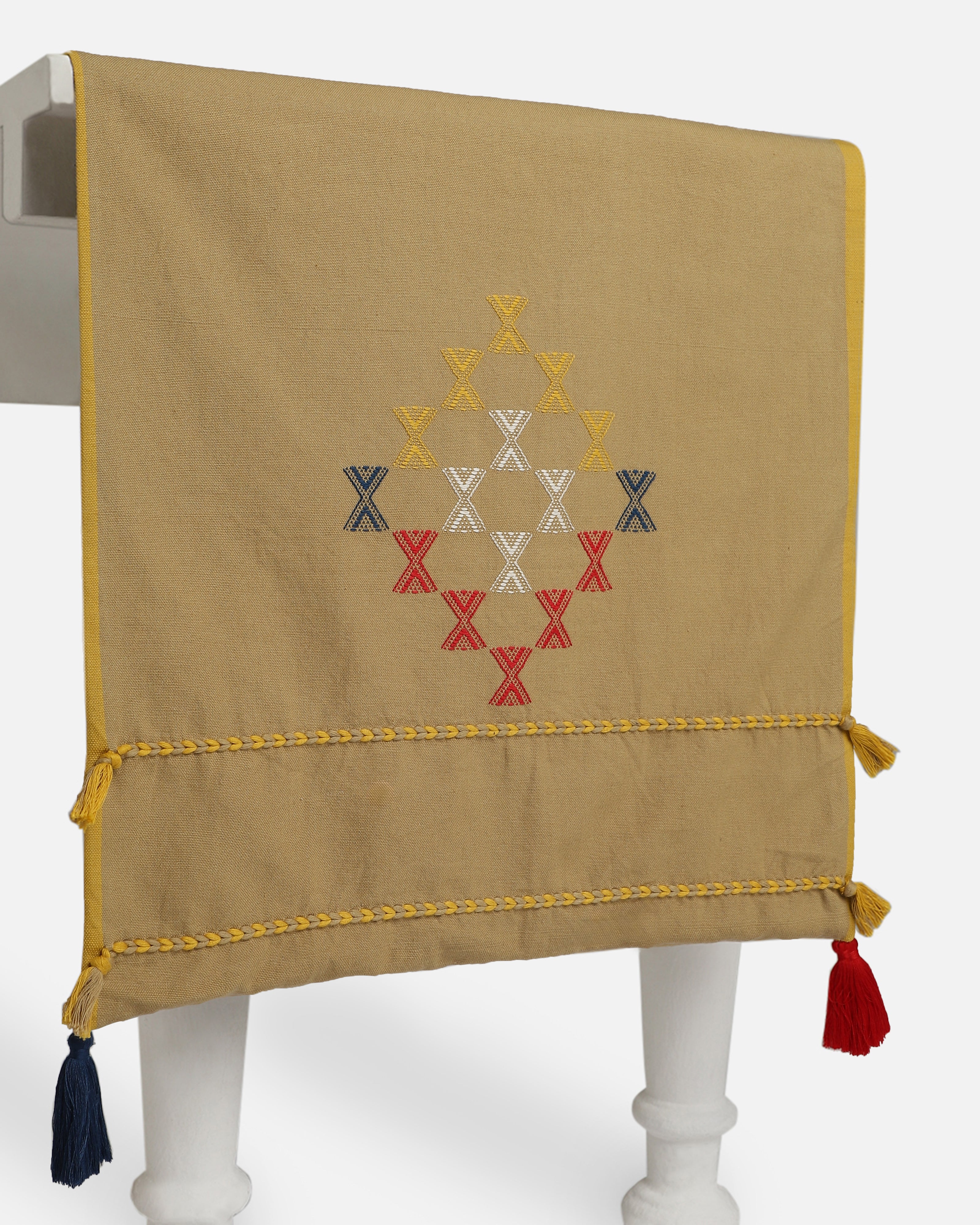 Grande Bhujodi Extra Weft Cotton Table Runner