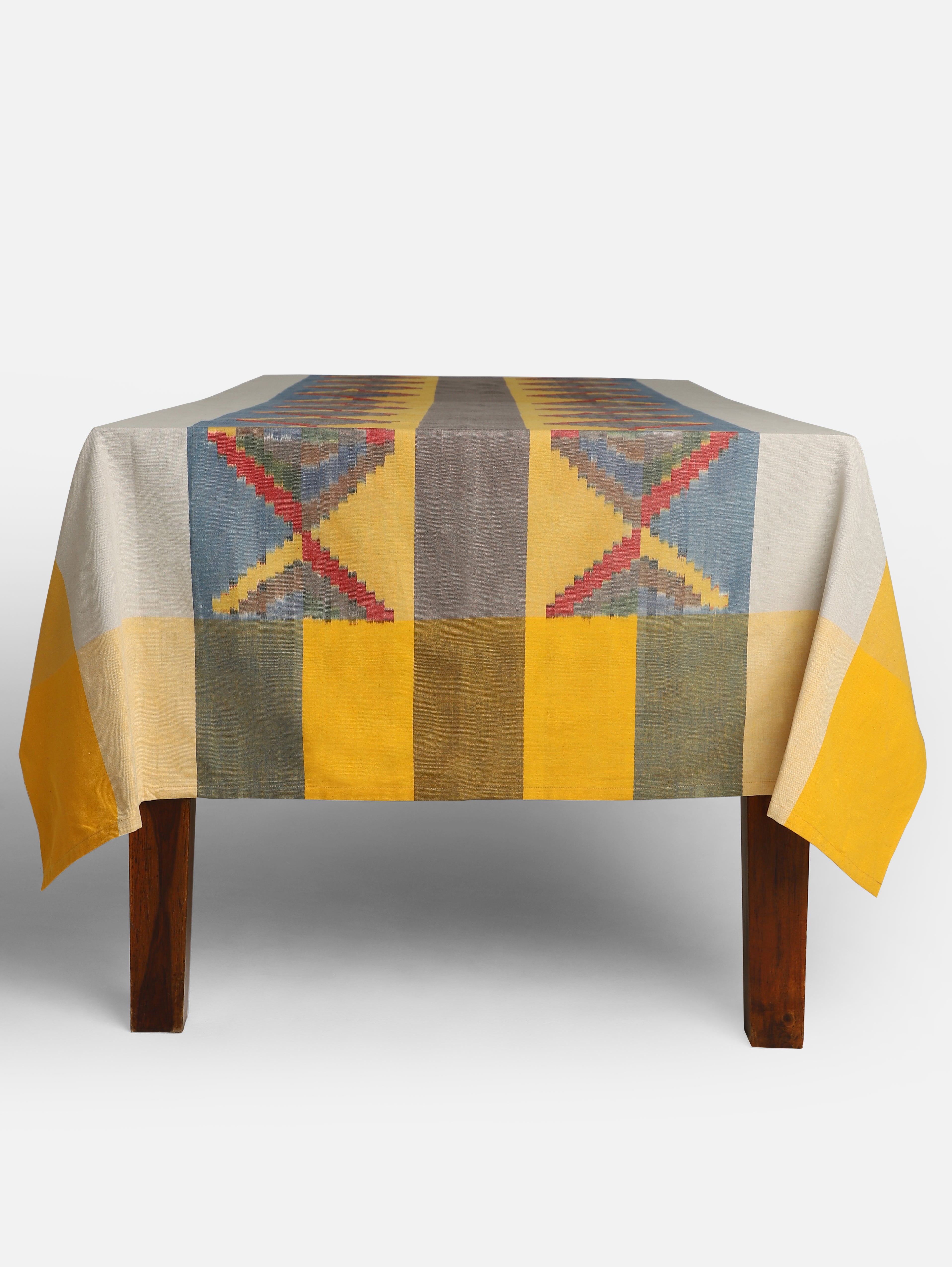 Carlotta Pochampally Warp Ikat Cotton Table Cover