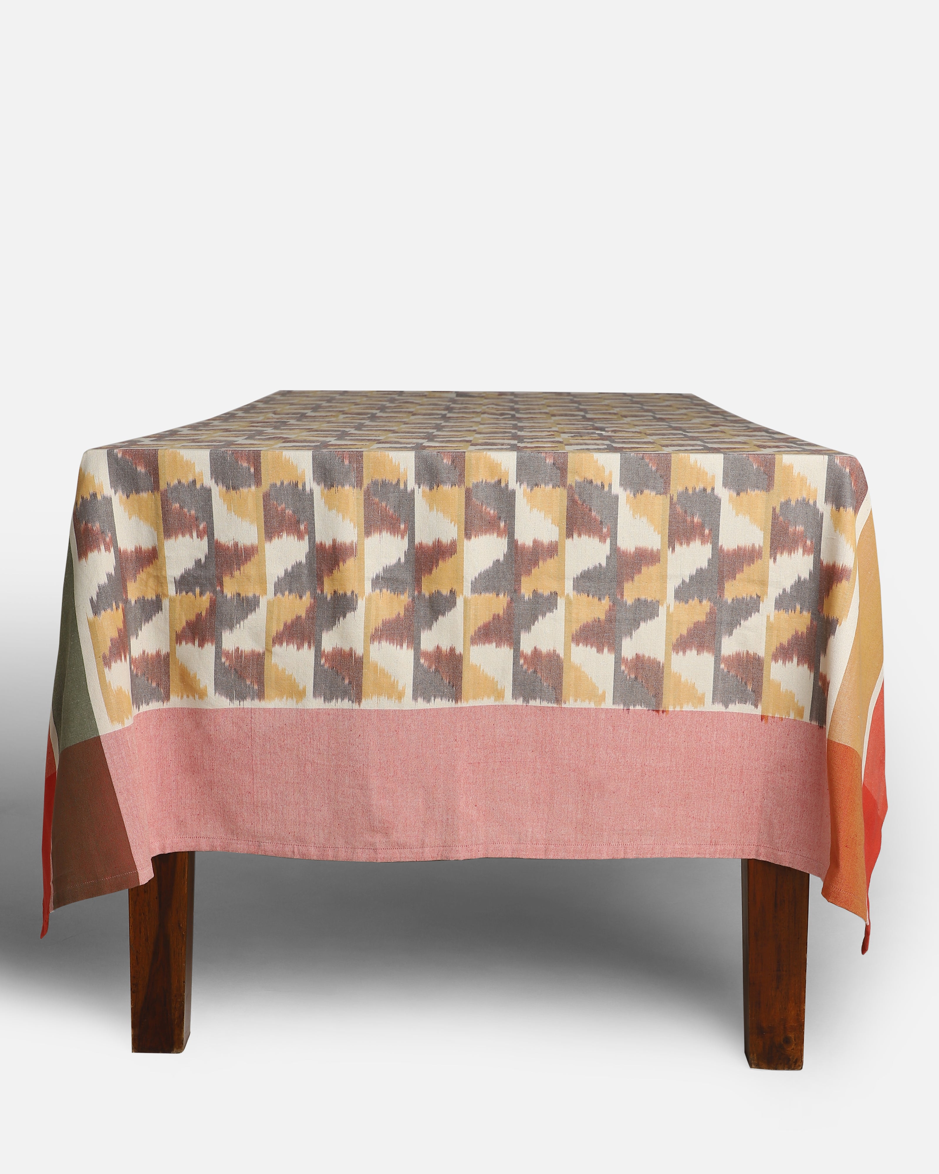Ginerva Pochampally Warp Ikat Cotton Table Cover