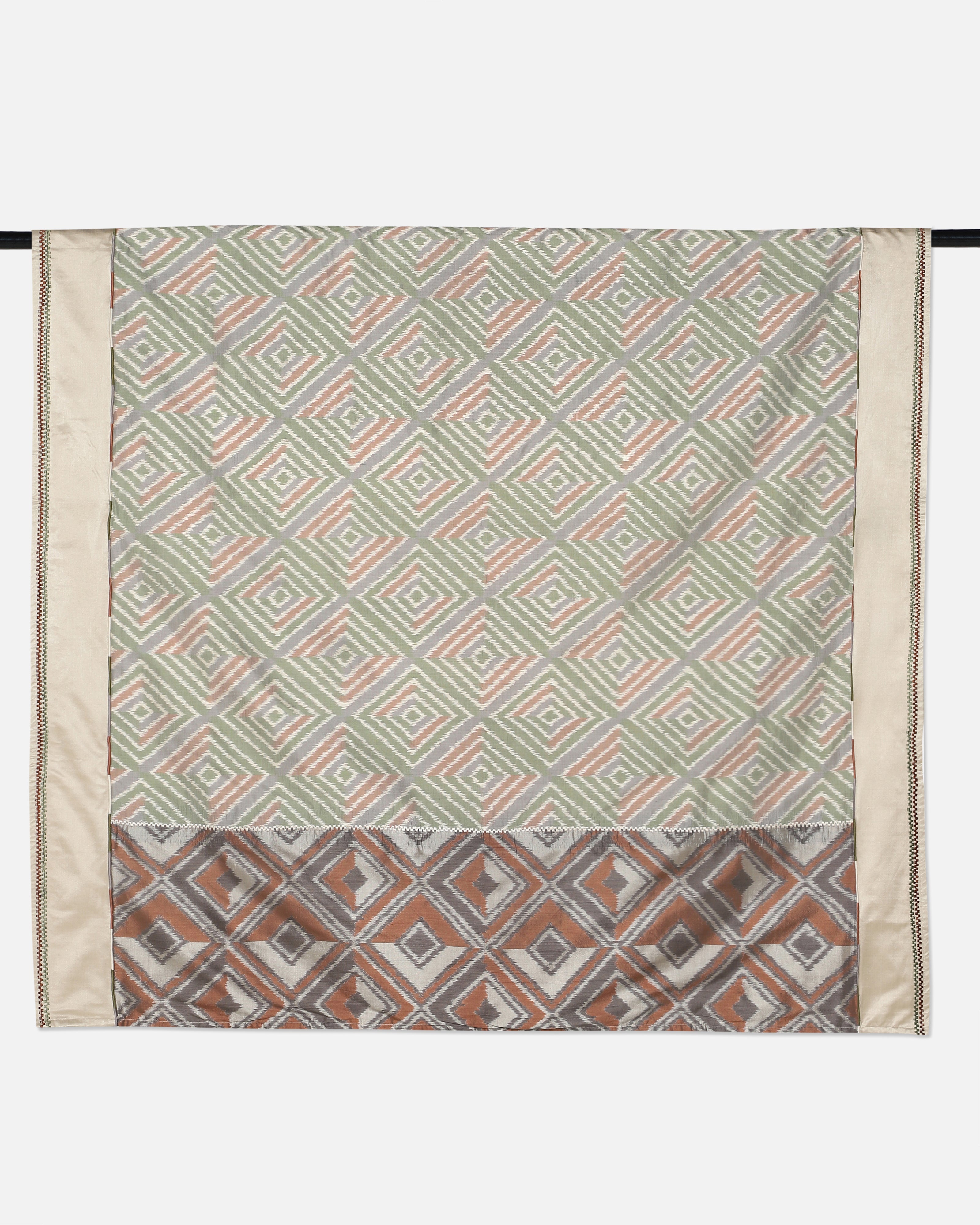 Terza Pochampally Weft Ikat Cotton Silk Throw