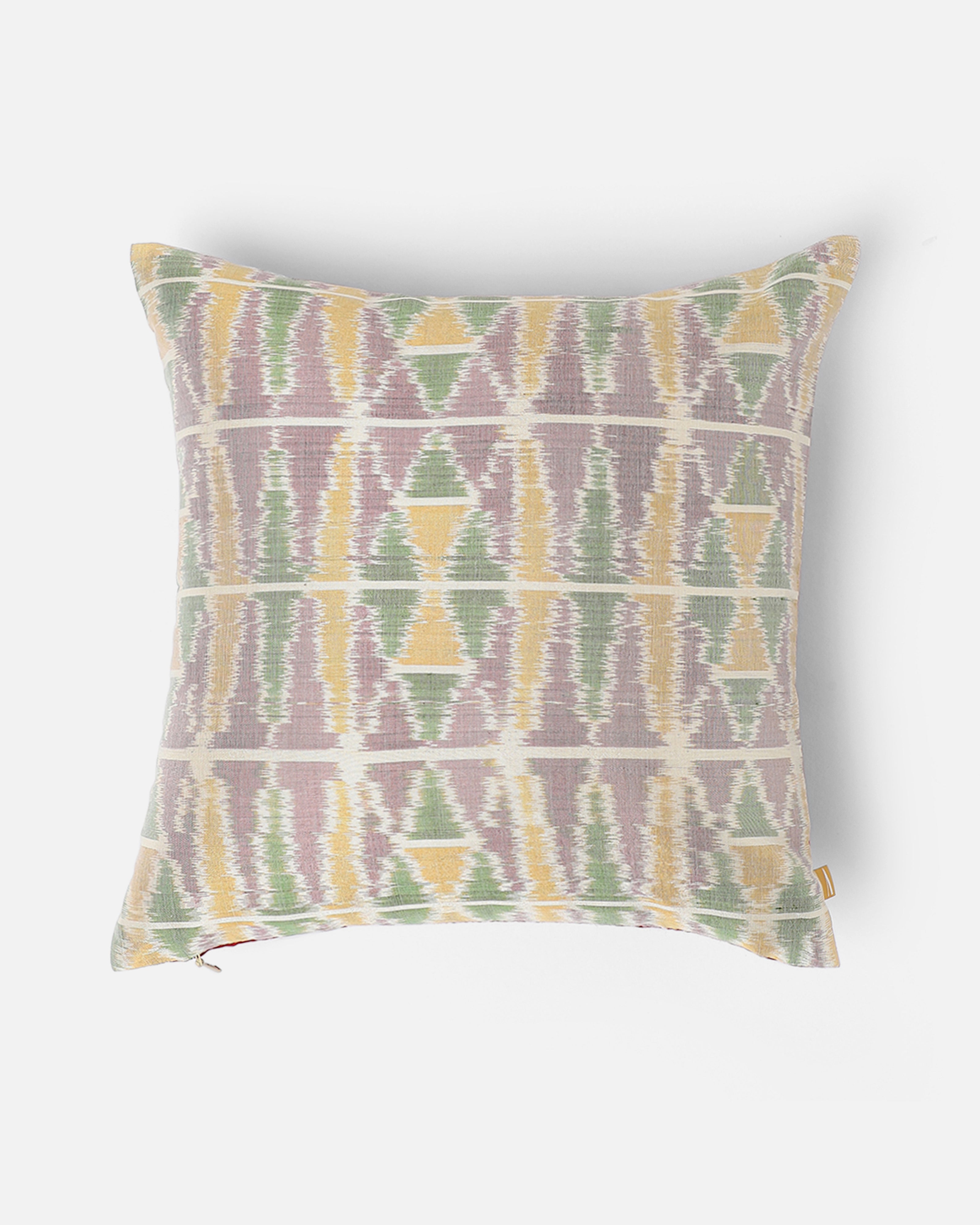 Milia Pochampally Weft Ikat Cotton Silk Cushion Cover