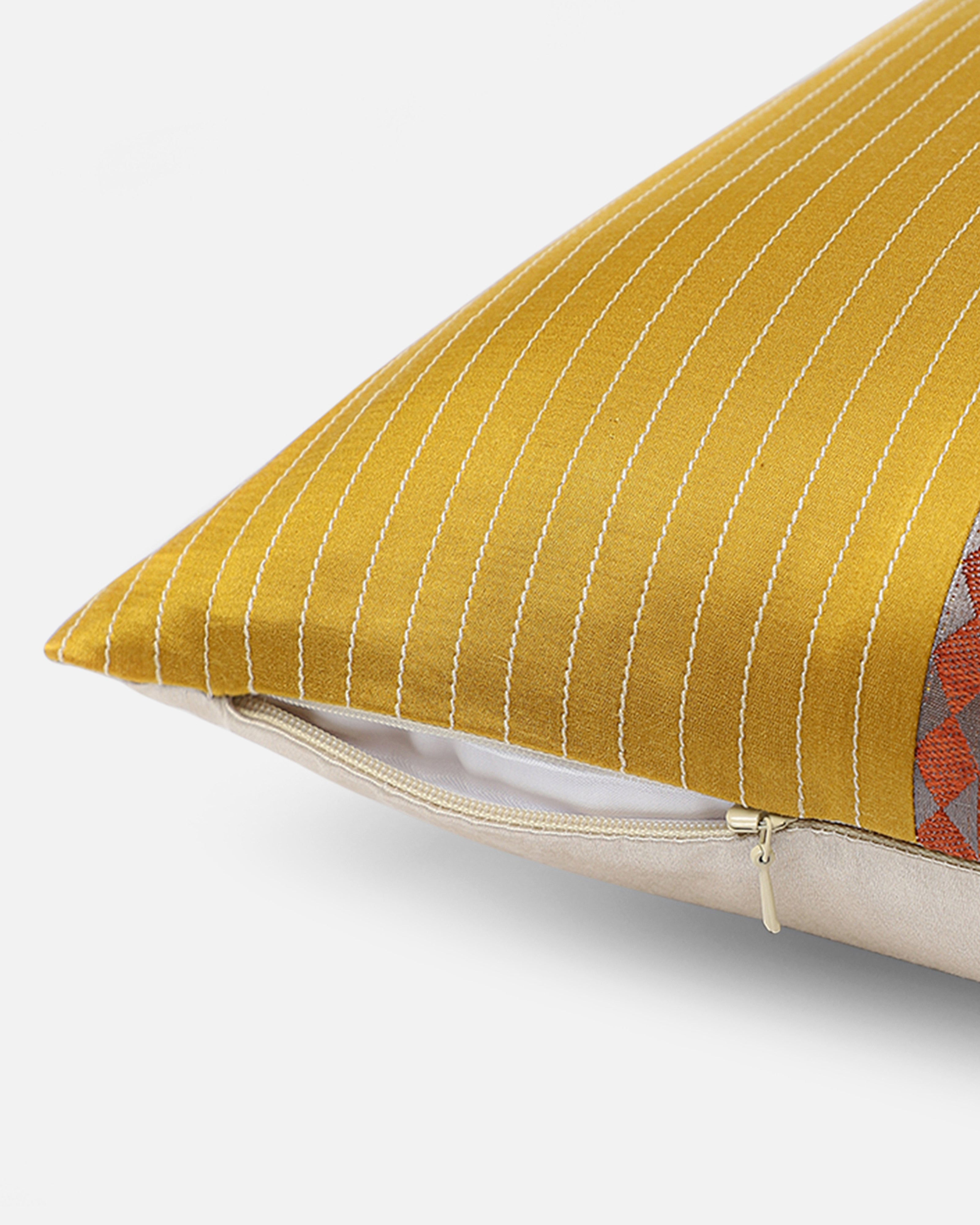 Massima Banarasi Tanchoi Silk Cushion Cover