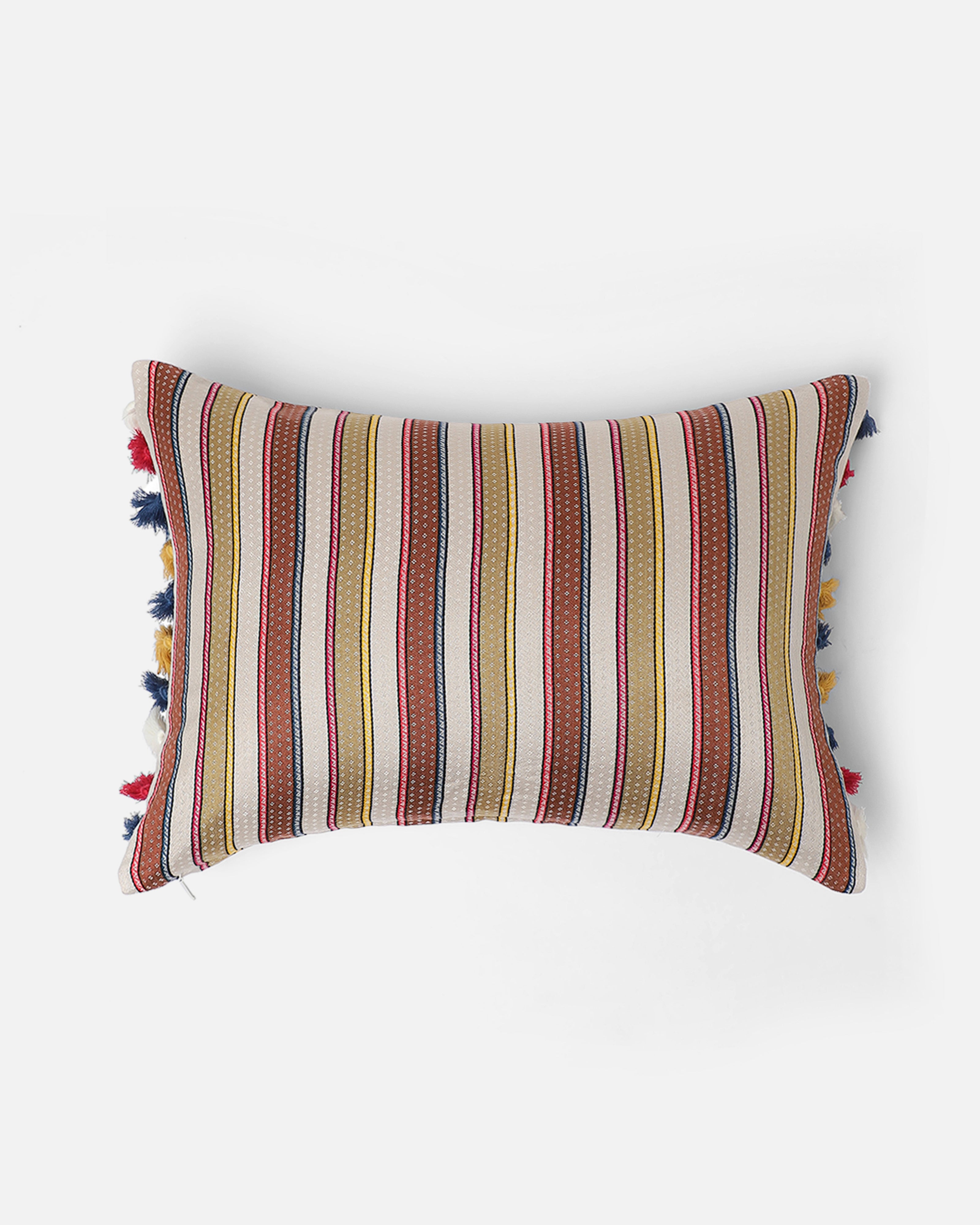 Luce Bhujodi Mashru Viscose Cotton Cushion Cover