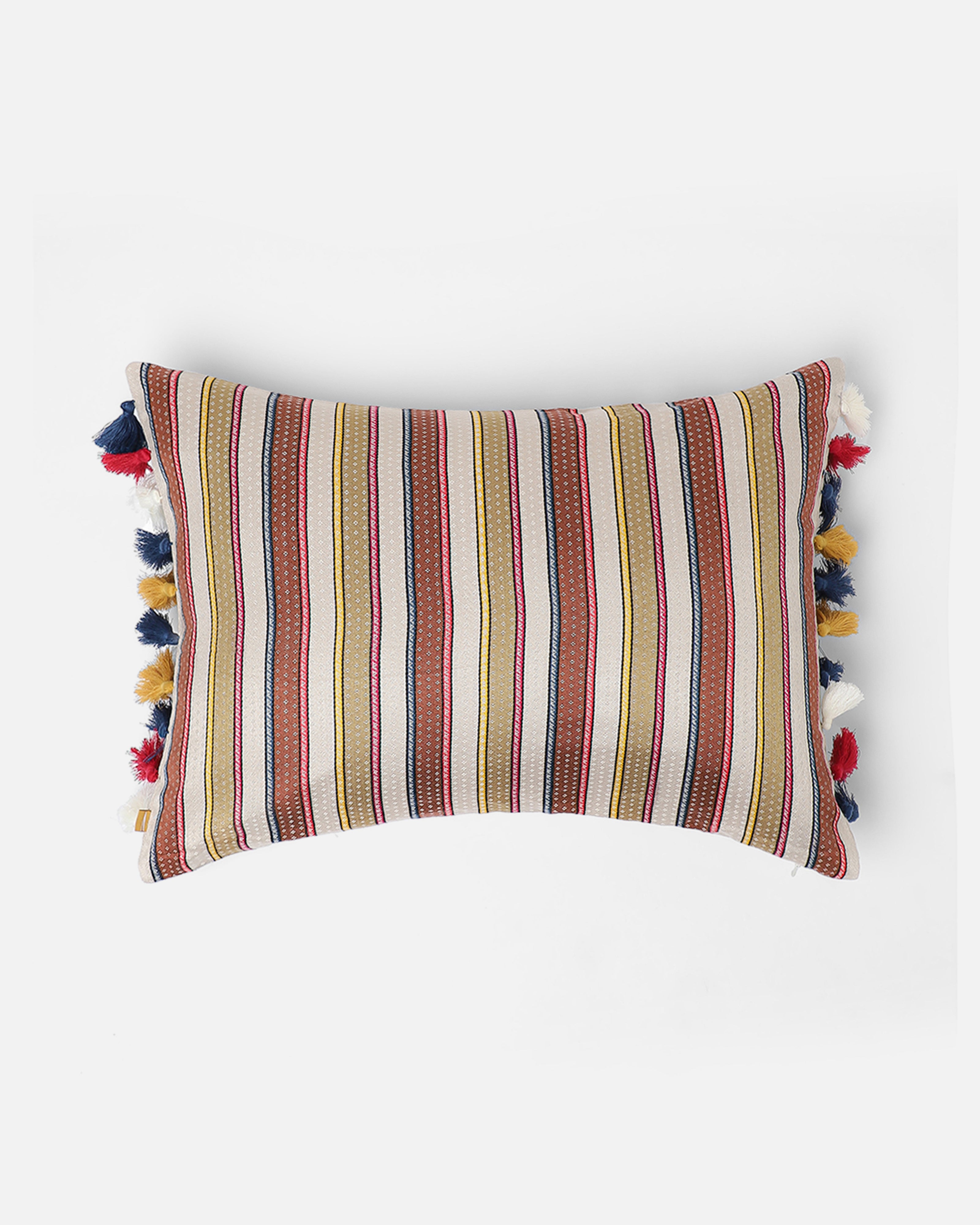 Luce Bhujodi Mashru Viscose Cotton Cushion Cover