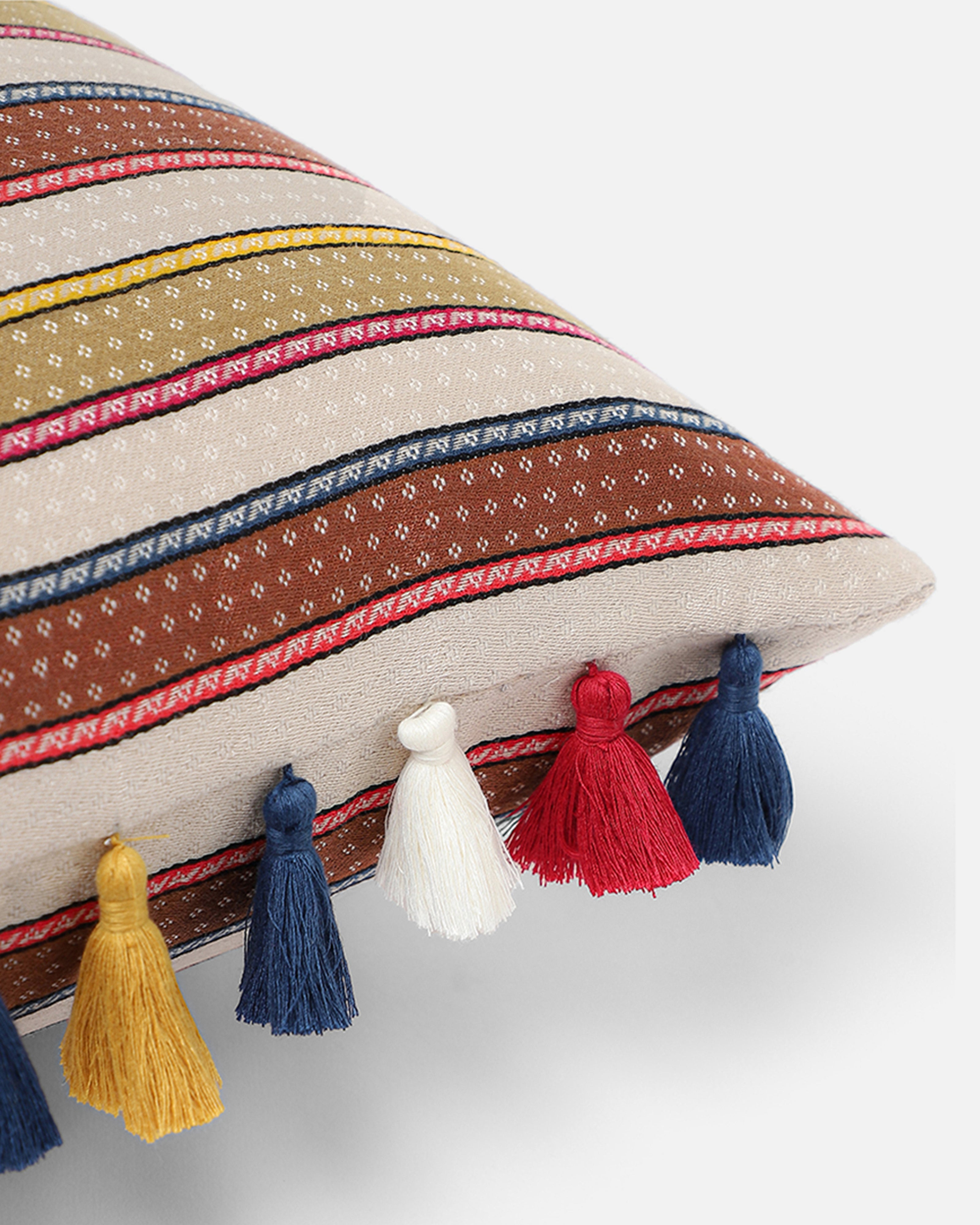 Luce Bhujodi Mashru Viscose Cotton Cushion Cover