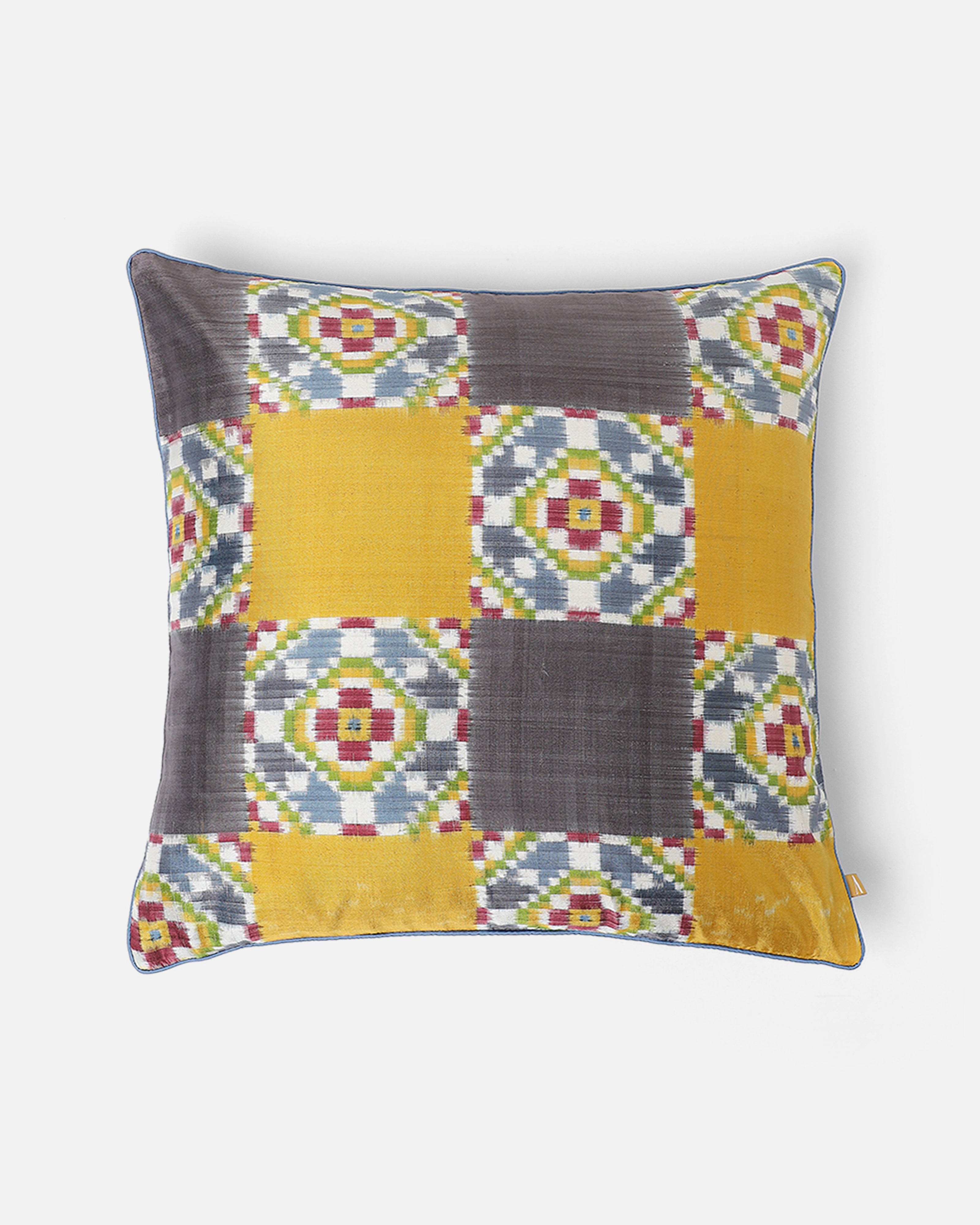 Juliana Pochampally Double Ikat Silk Cushion Cover