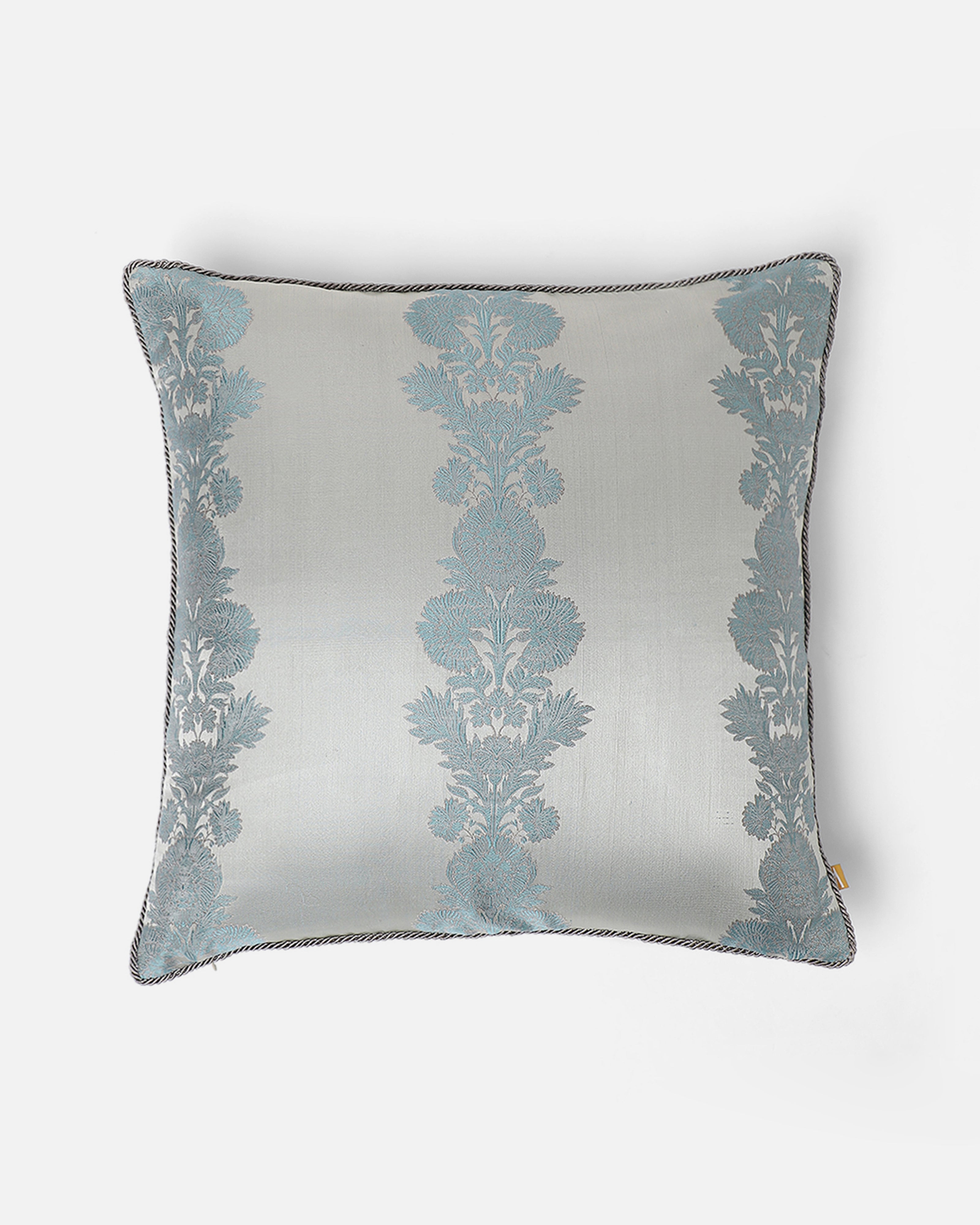 Assisi Banarasi Tanchoi Silk Cushion Cover