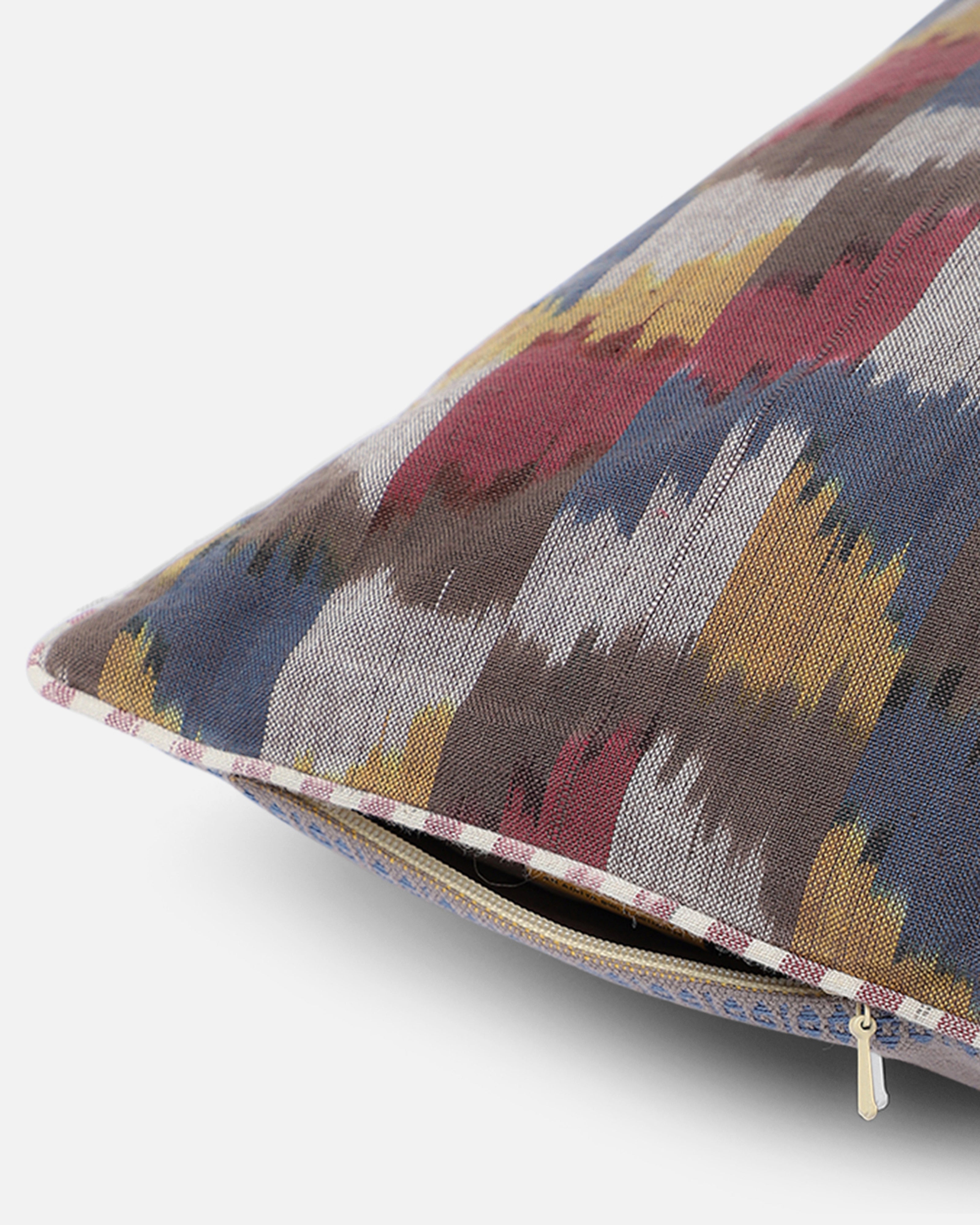 Marta Pochampally Warp Ikat Cotton Cushion Cover