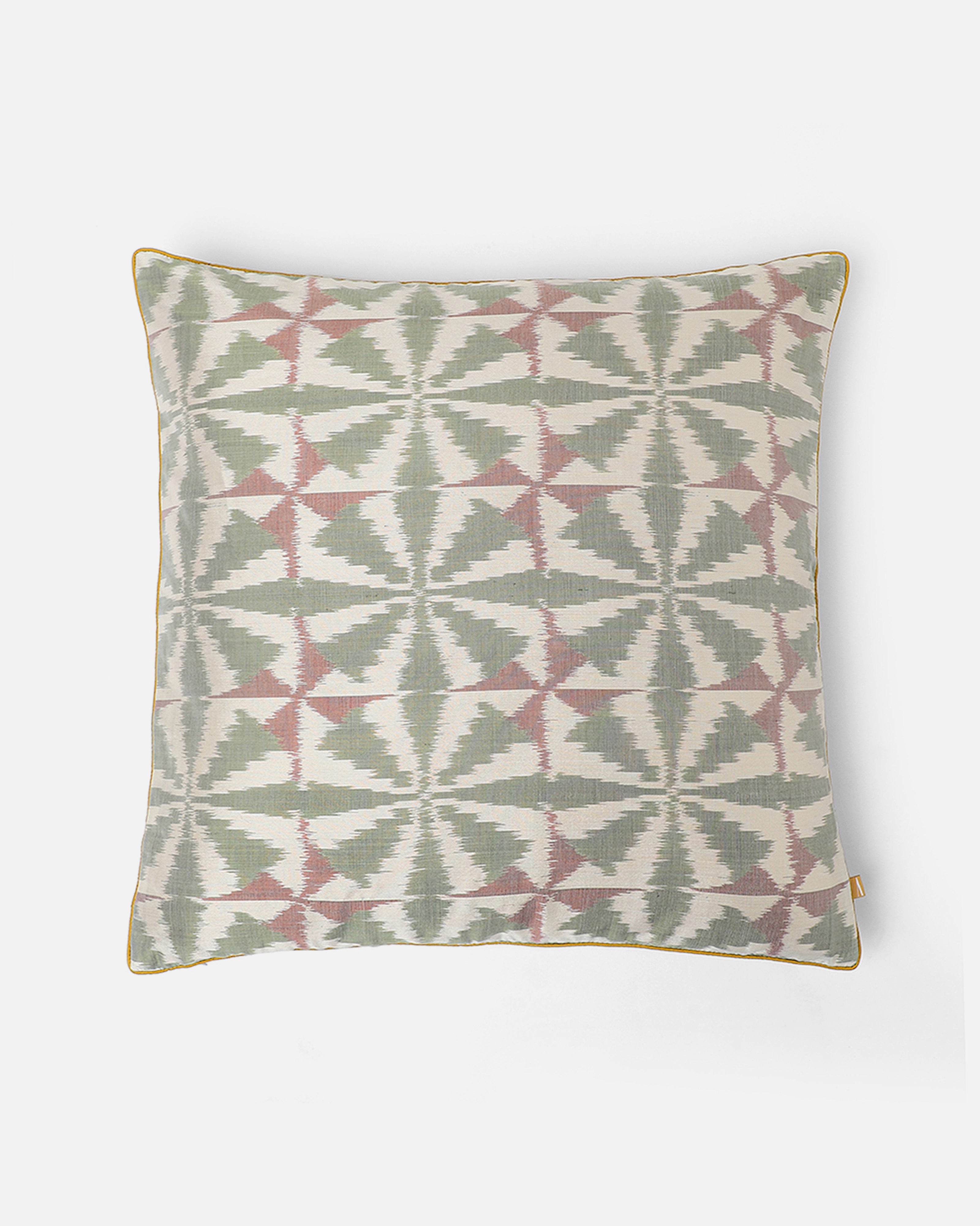 Corelia Pochampally Weft Ikat Cotton Silk Cushion Cover
