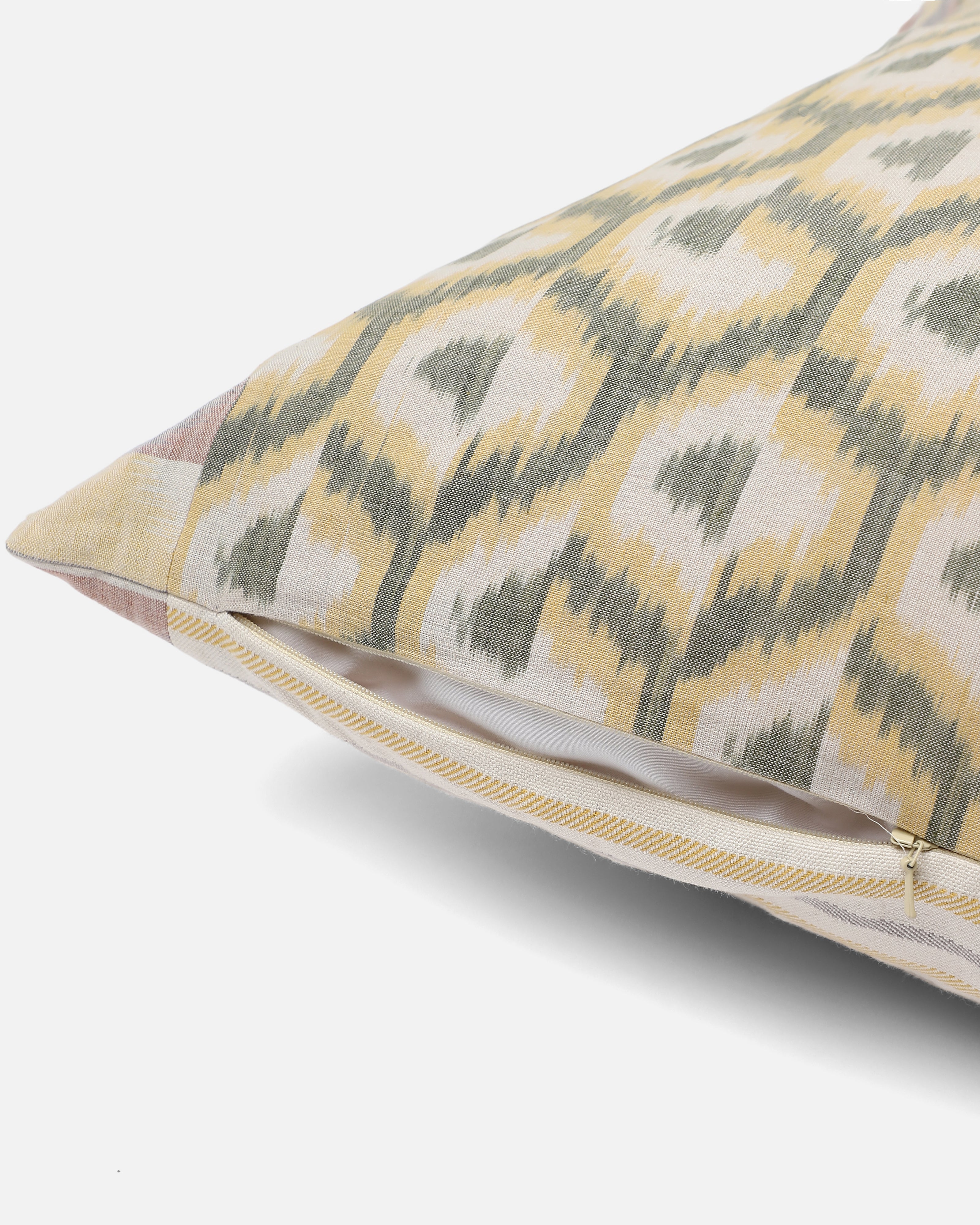 Electra-Piera Pochampally Warp Ikat Cotton Cushion Cover
