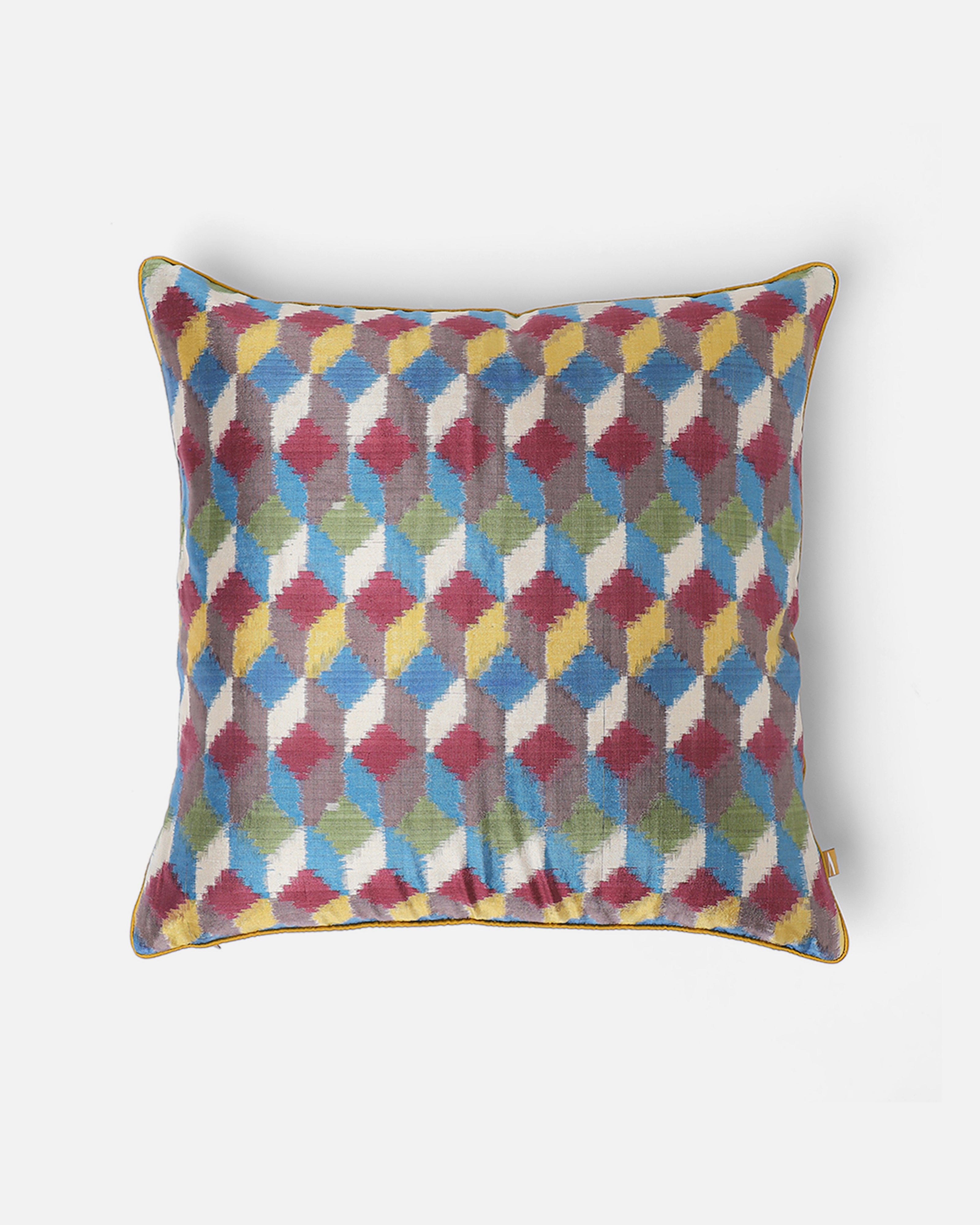 Drusia Pochampally Double Ikat Silk Cushion Cover
