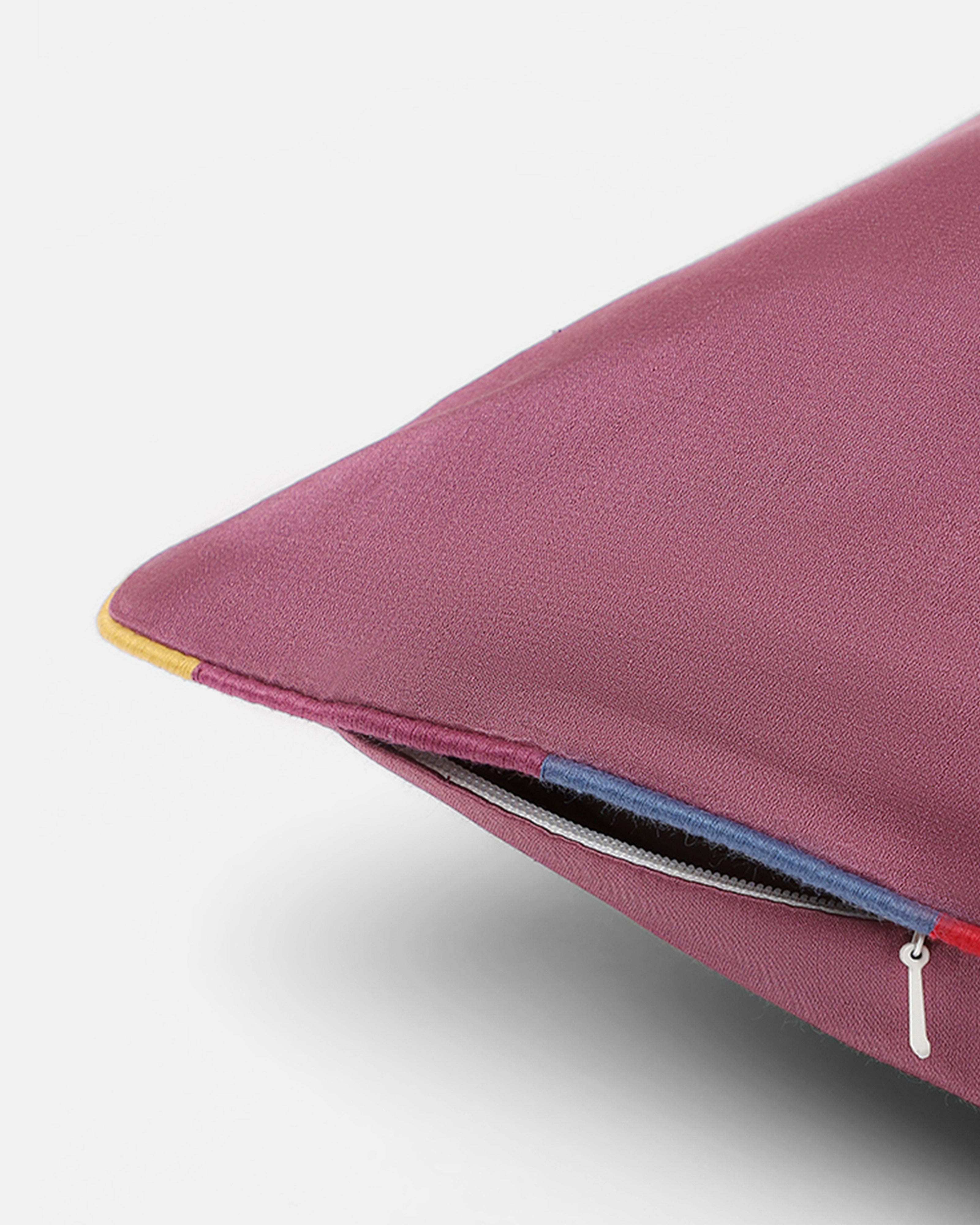 Solid Satin Silk Cotton Cushion Cover