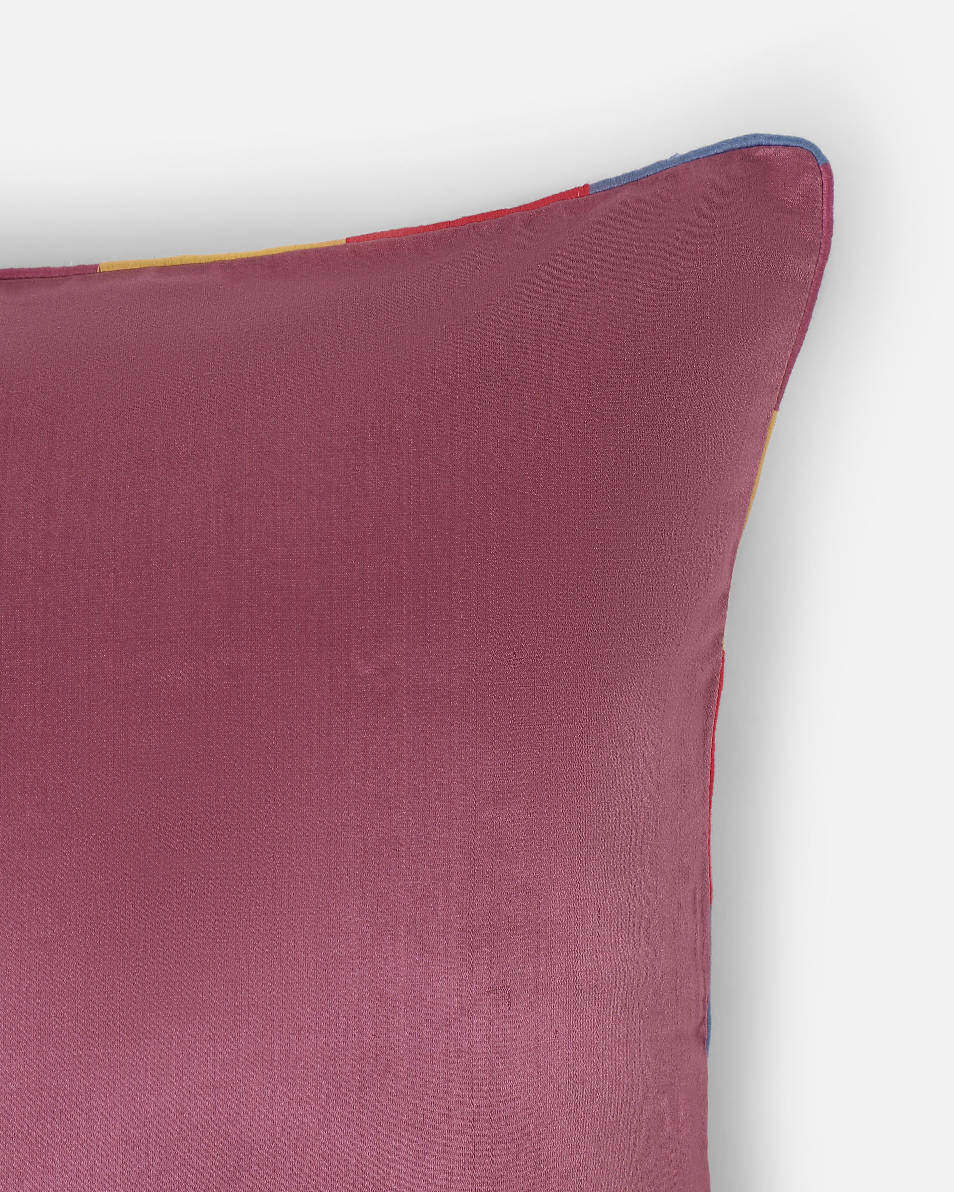 Solid Satin Silk Cotton Cushion Cover