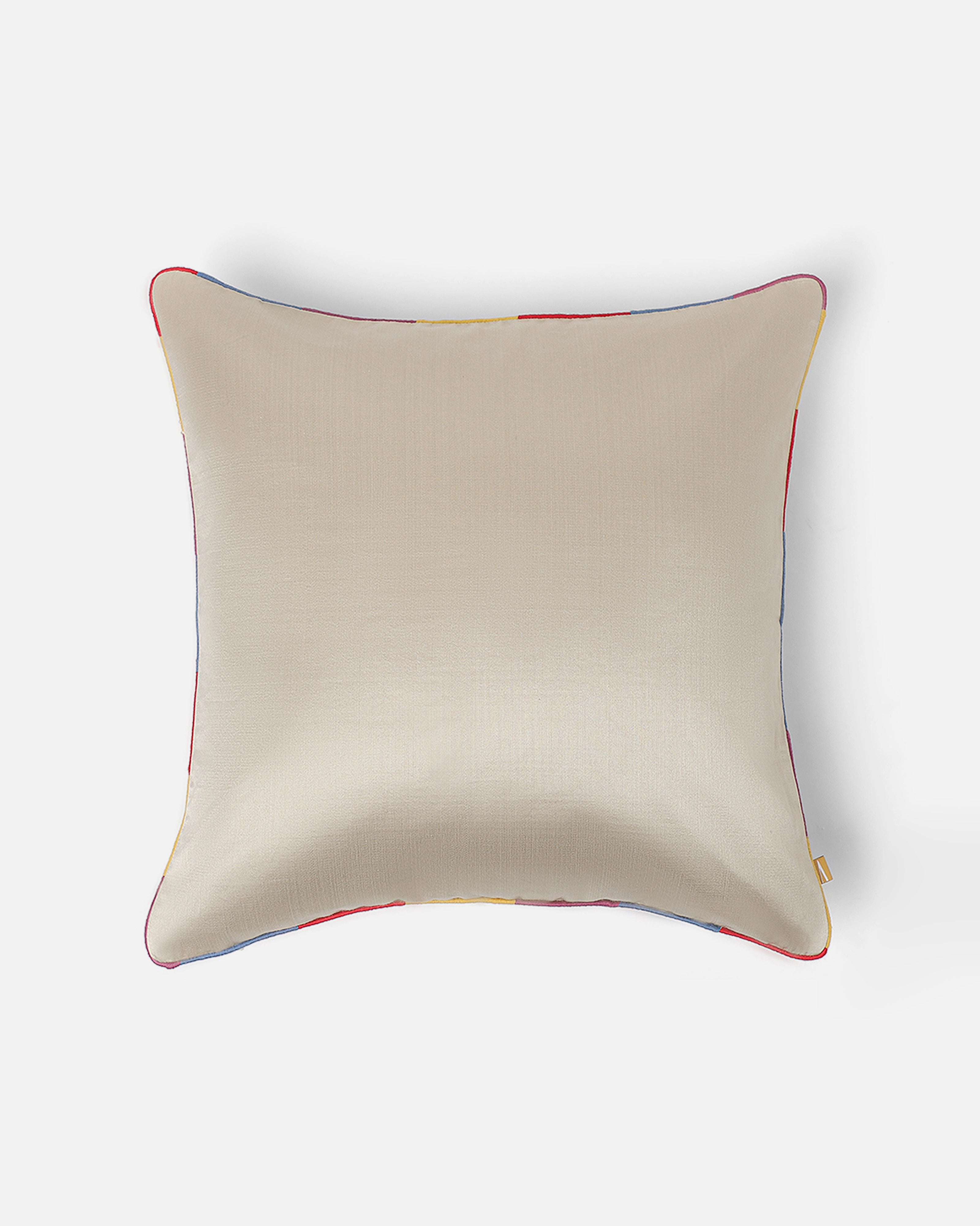 Solid Satin Silk Cotton Cushion Cover