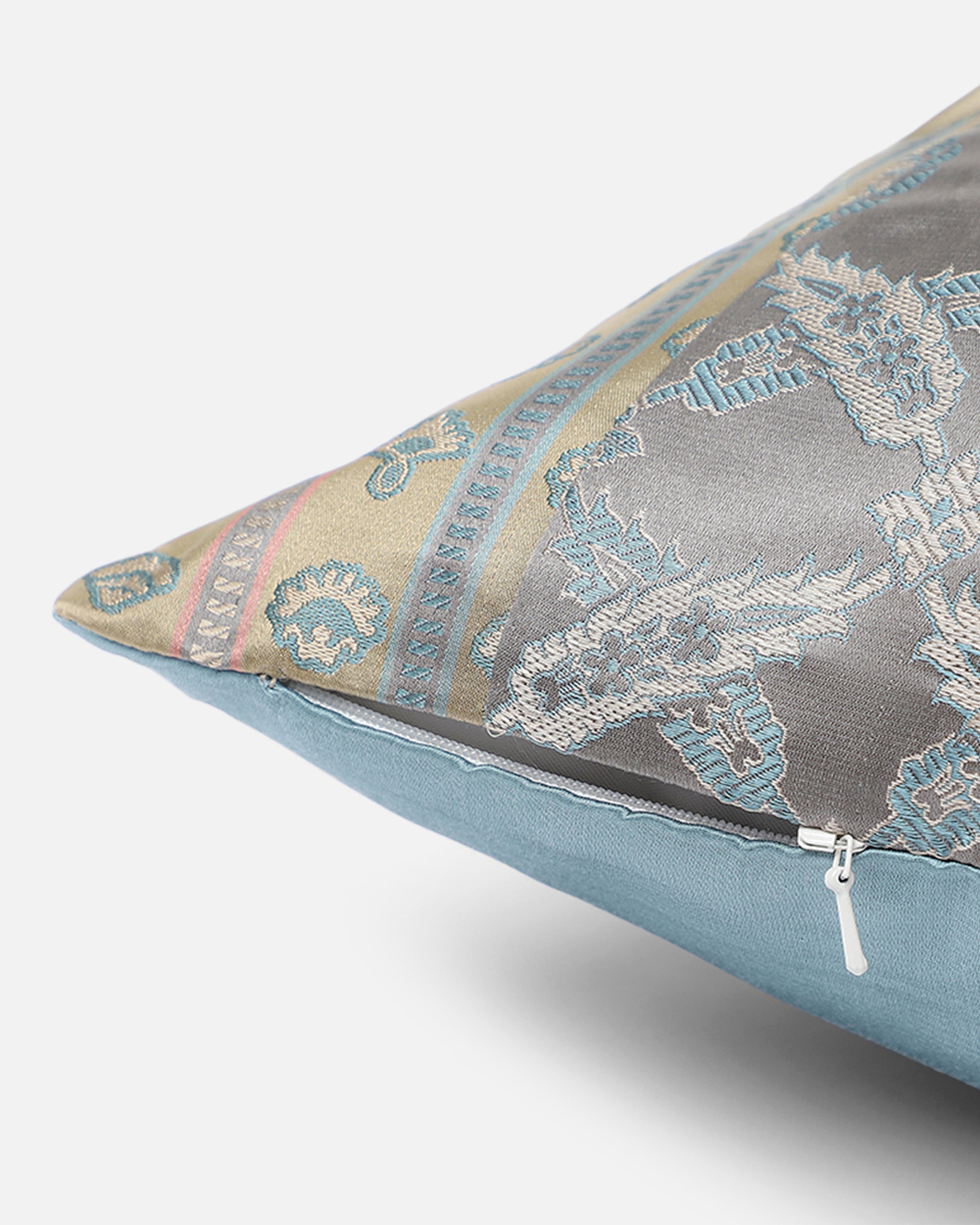 Ferrara Banarasi Tanchoi Silk Cushion Cover