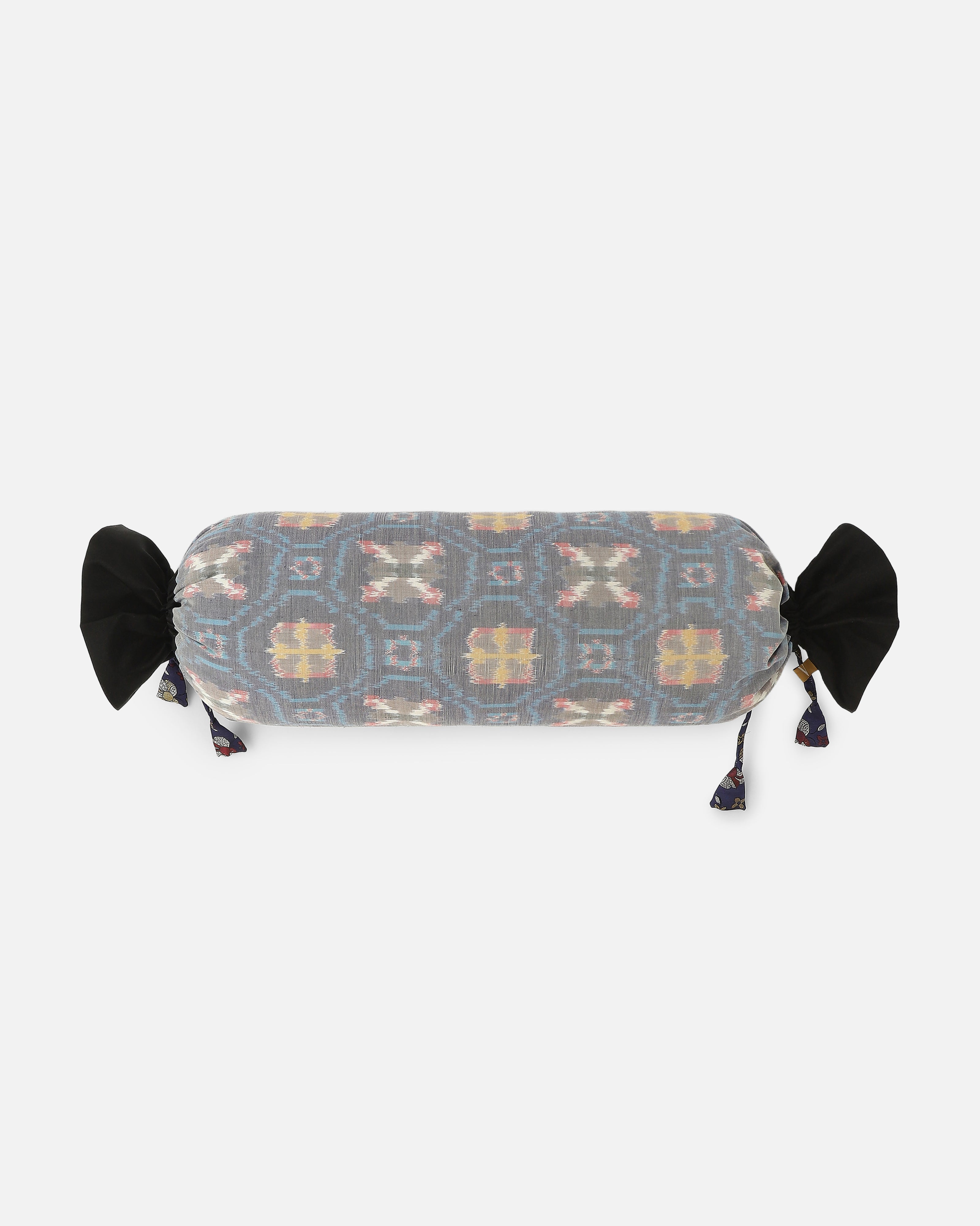 Purtgal Pochampally Weft Ikat Cotton Silk Bolster Cover