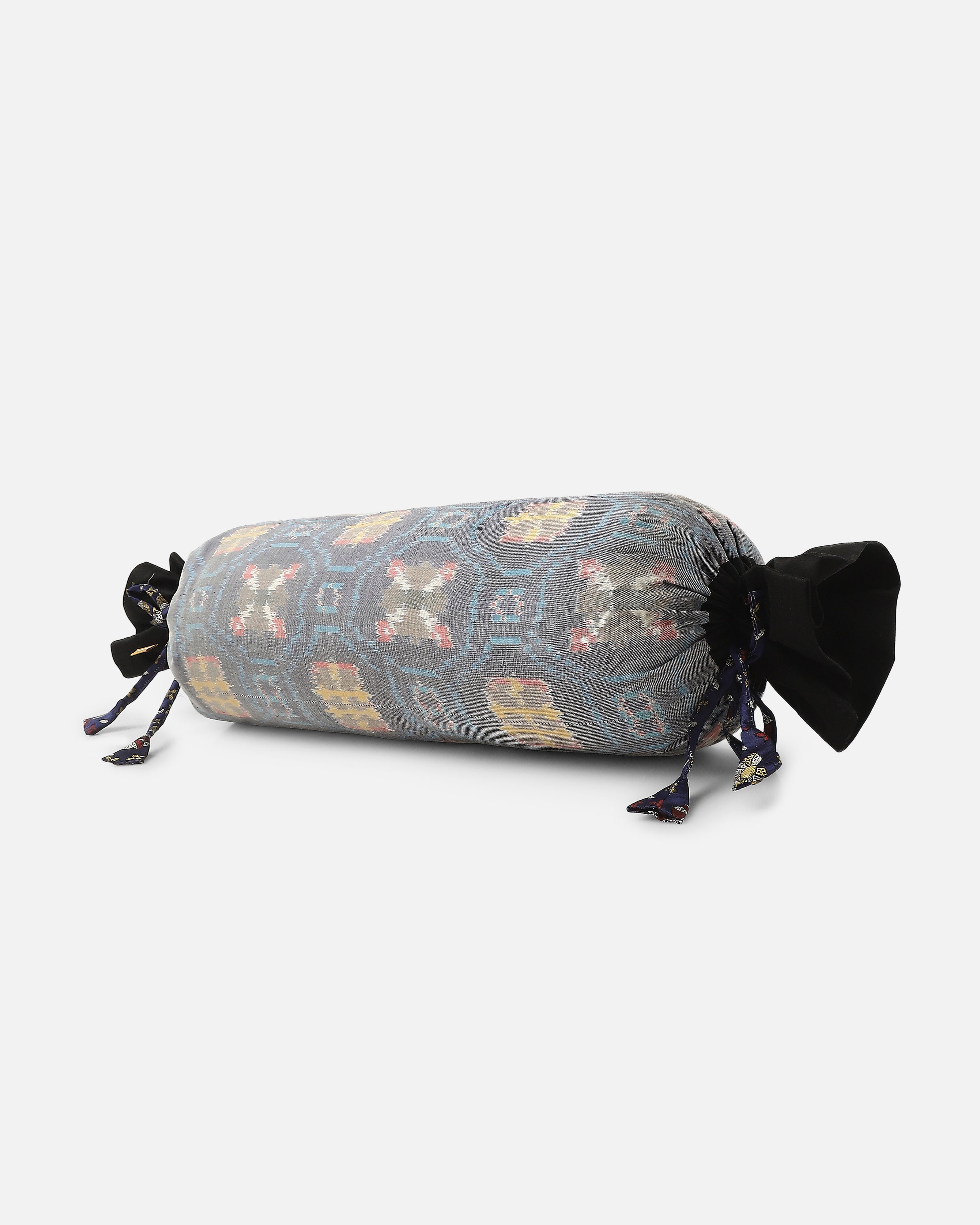 Purtgal Pochampally Weft Ikat Cotton Silk Bolster Cover