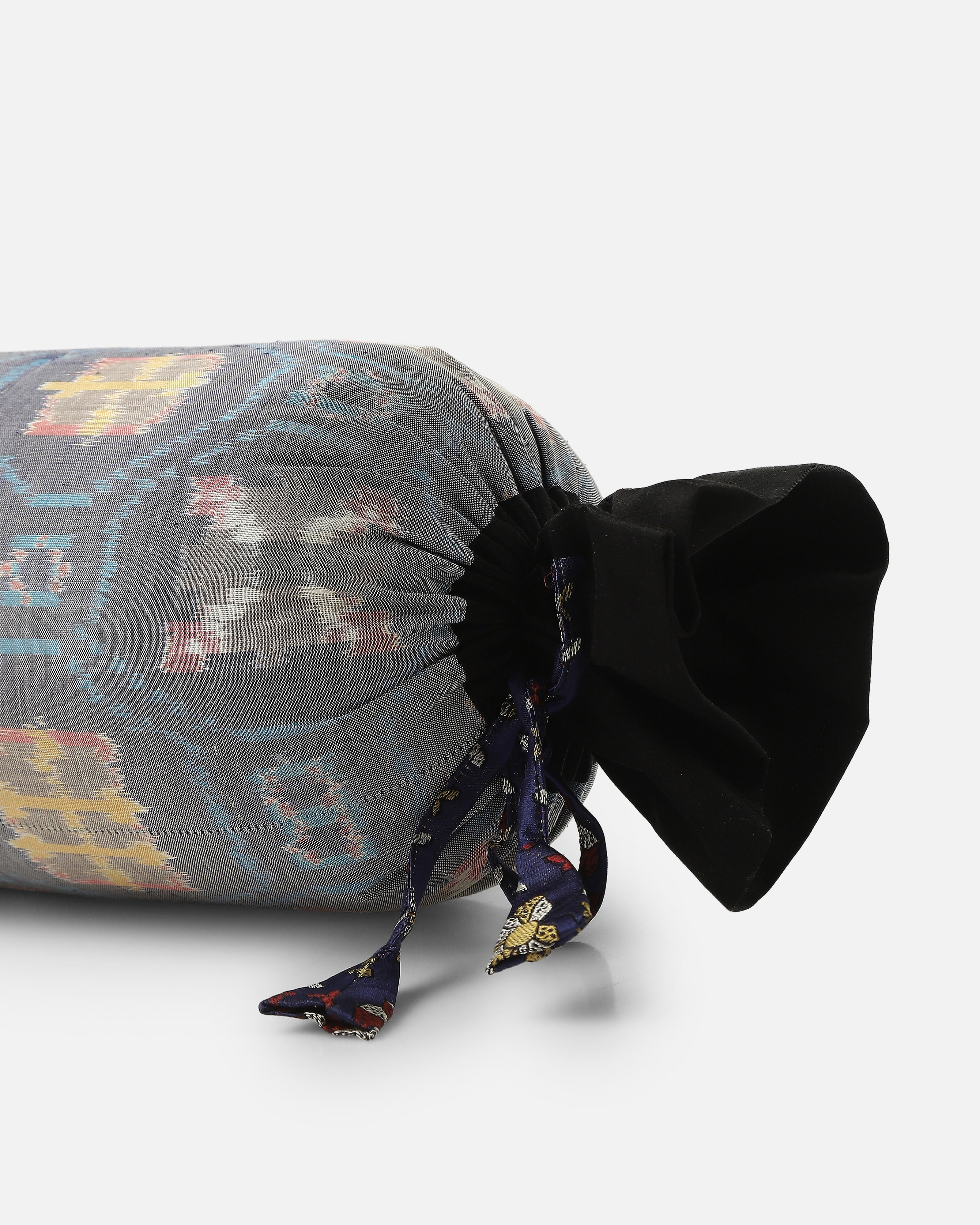 Purtgal Pochampally Weft Ikat Cotton Silk Bolster Cover