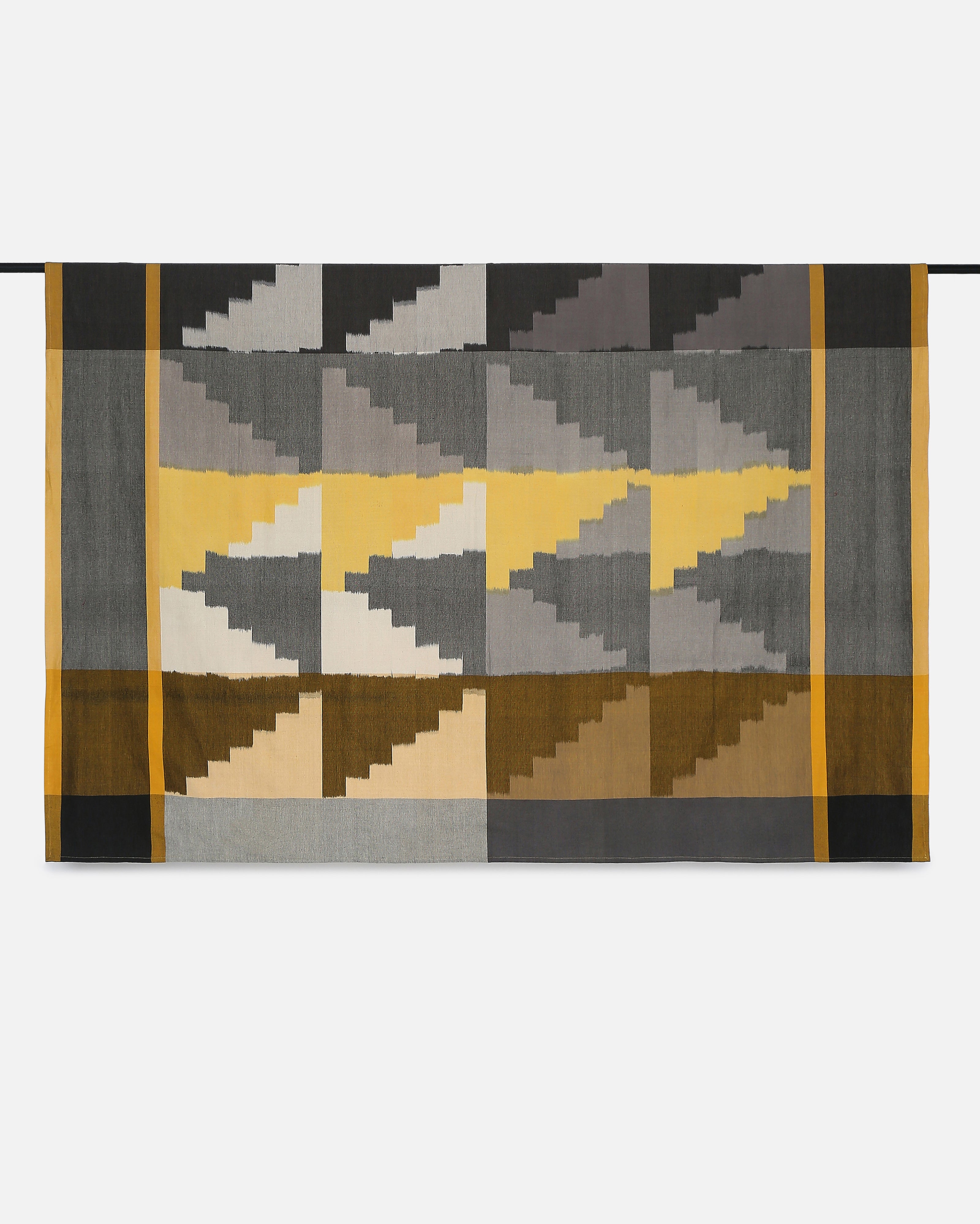 Paso Pochampally Warp Ikat Cotton Double Bed Cover