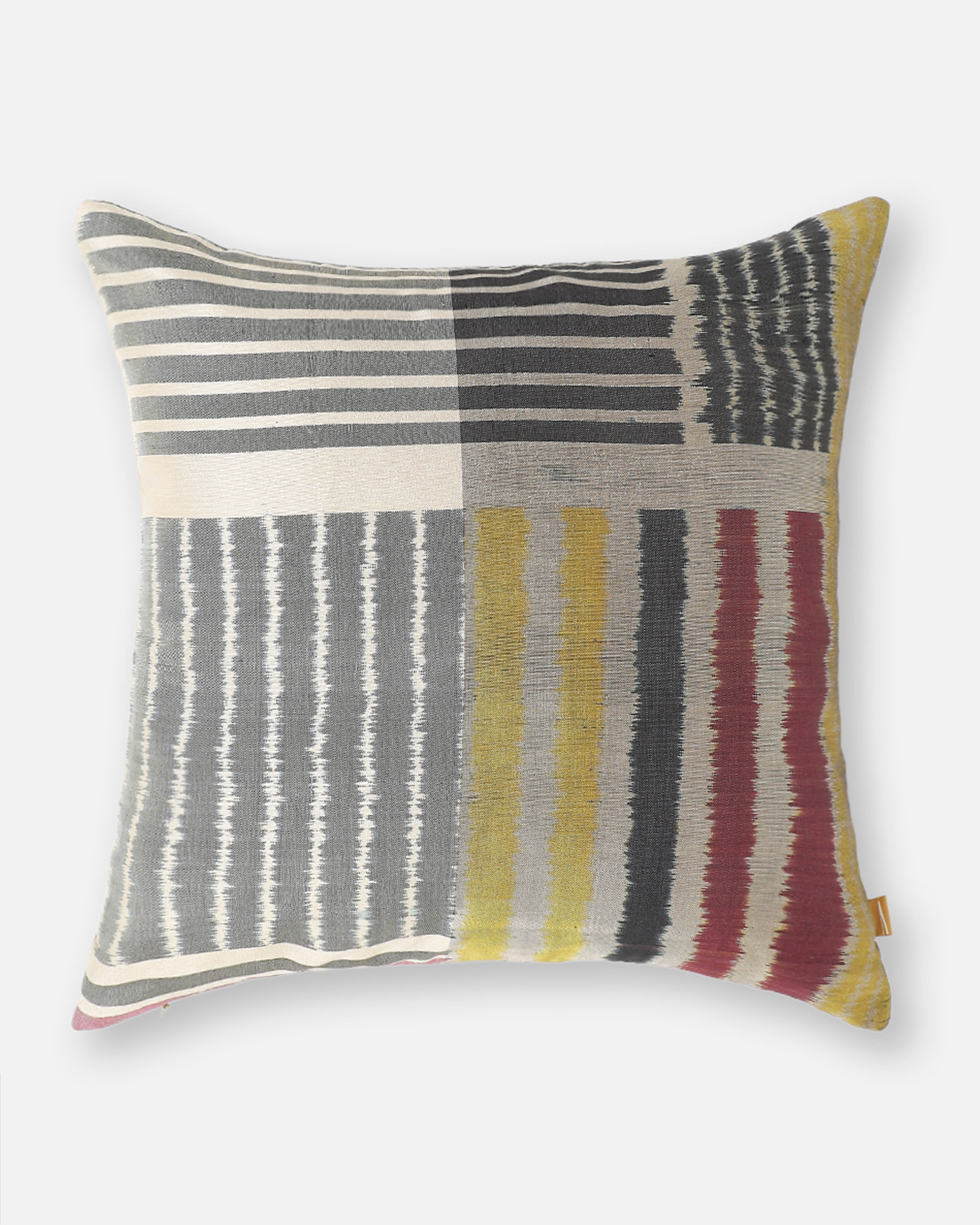 Block Pochampally Weft Ikat Silk Cushion Cover