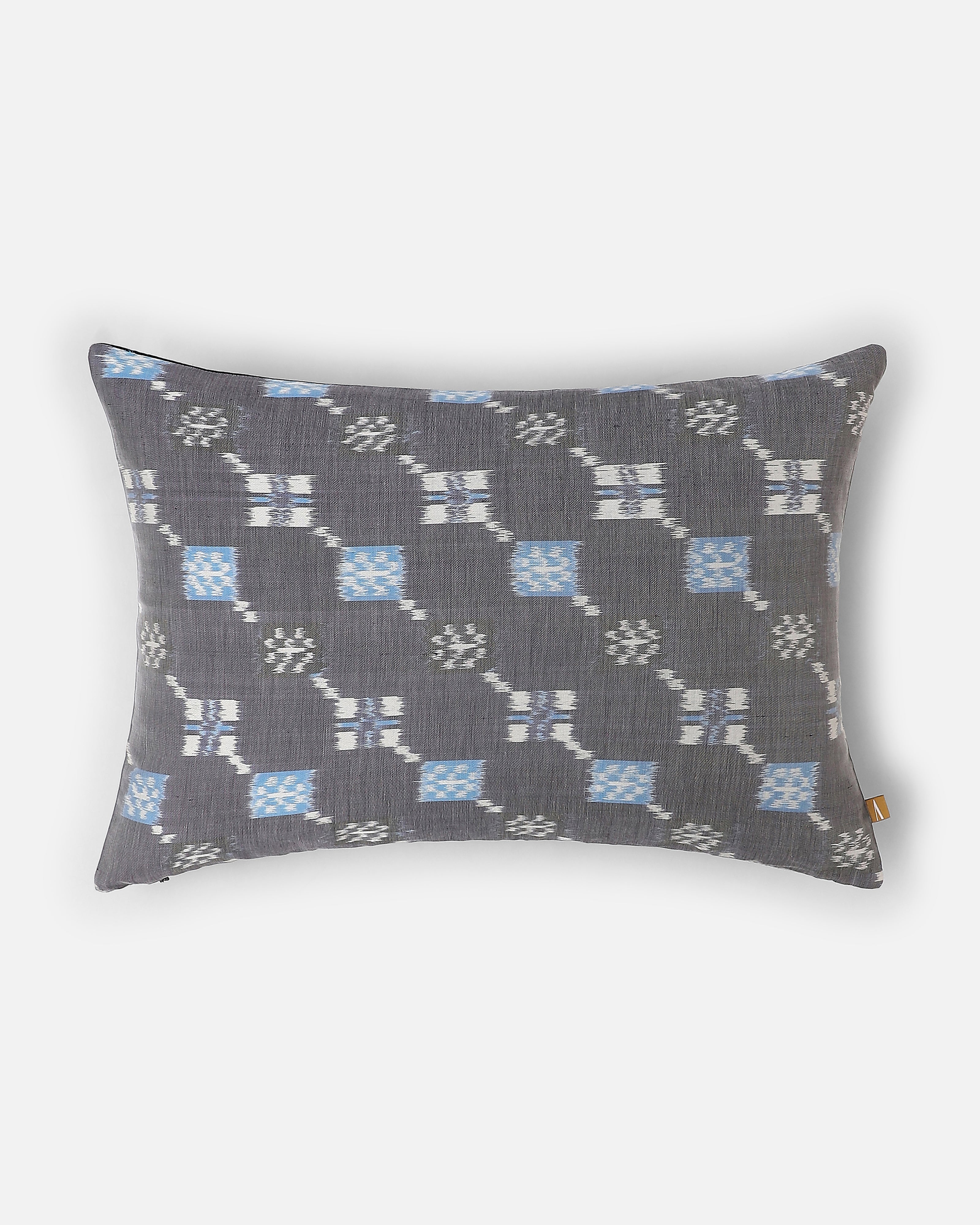 Jacksey Pochampally Weft Ikat Cotton Silk Cushion Cover