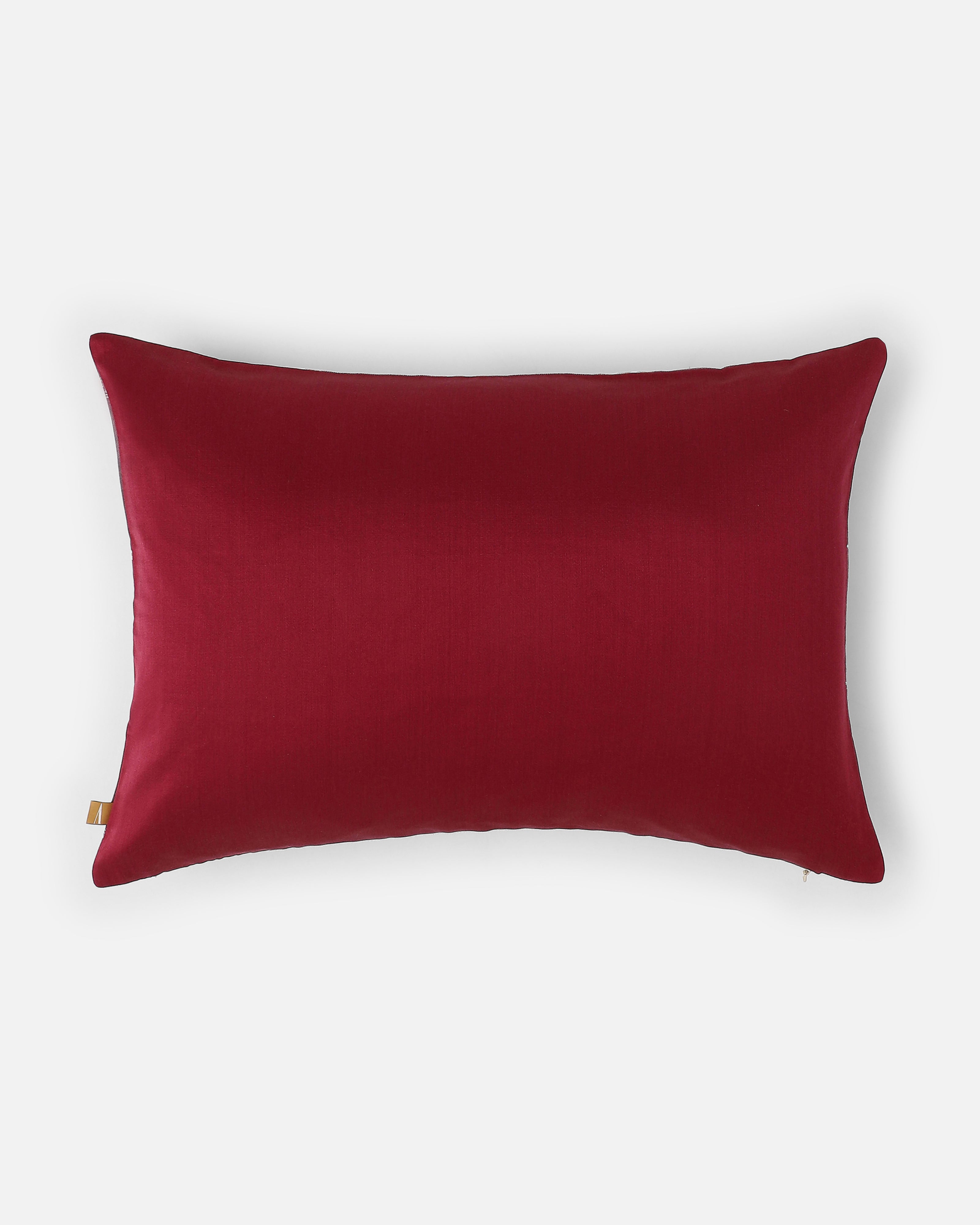 Jacksey Pochampally Weft Ikat Cotton Silk Cushion Cover