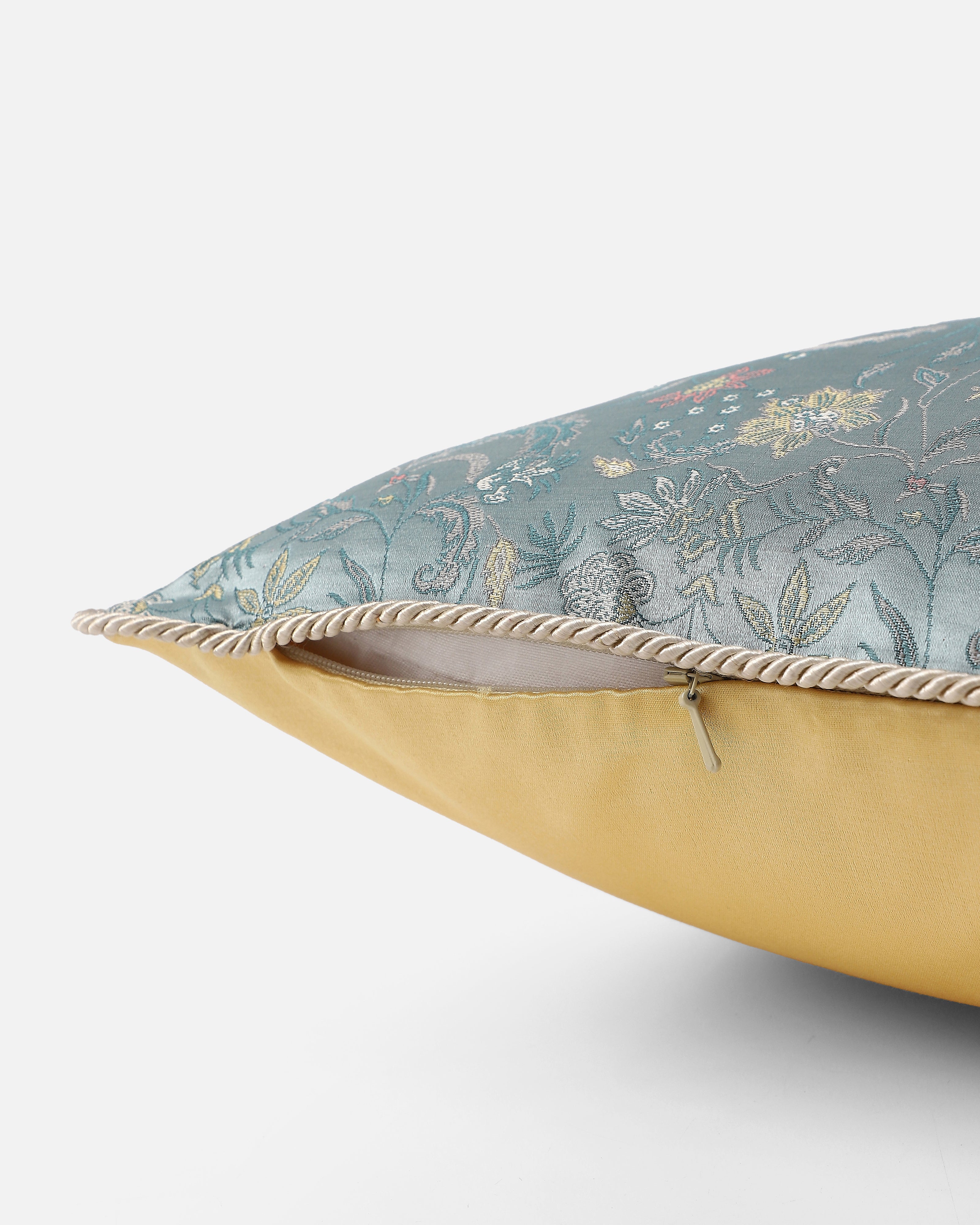 Bel Banarasi Tanchoi Silk Cushion Cover