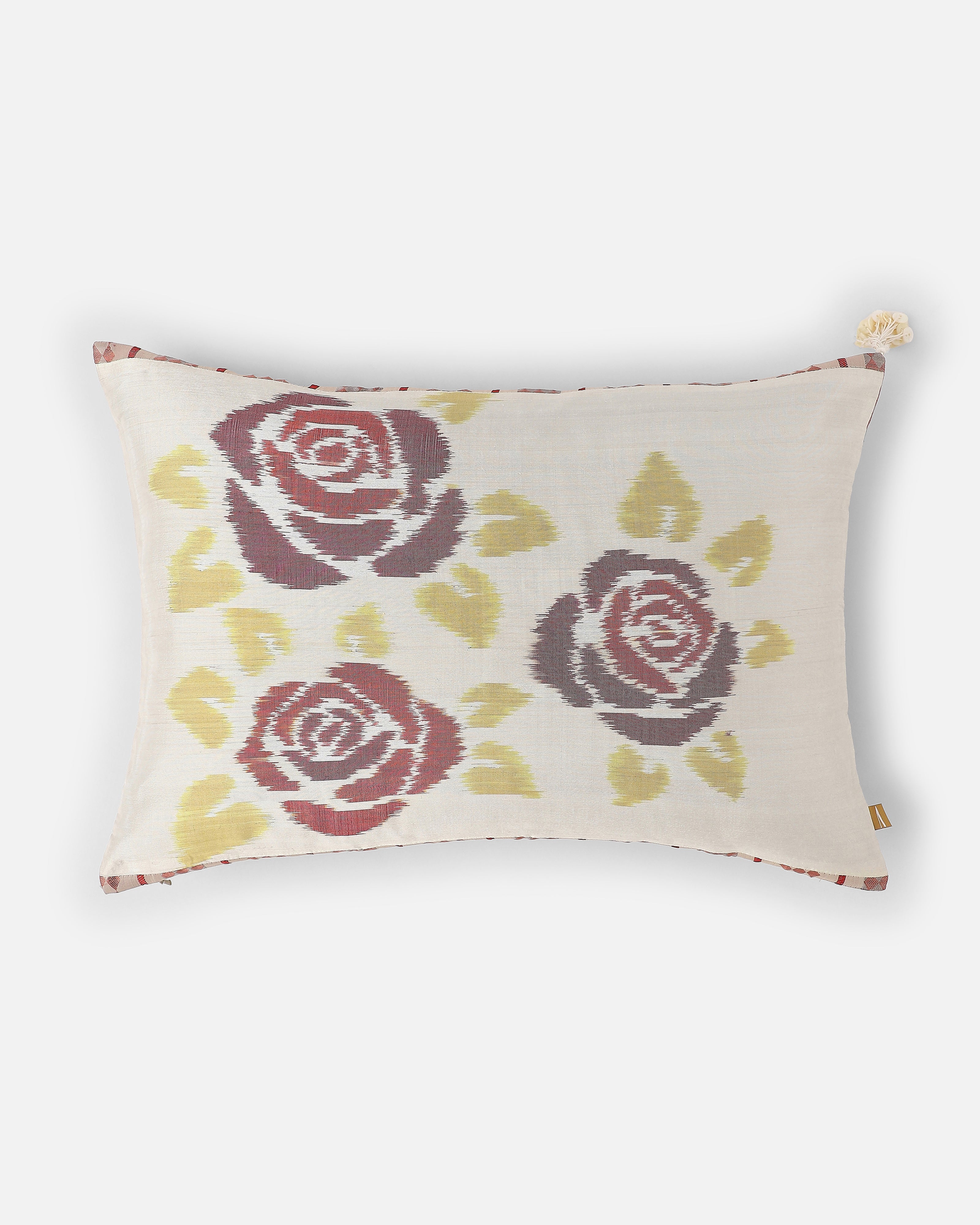 Rosey Pochampally Weft Ikat Silk Cushion Cover