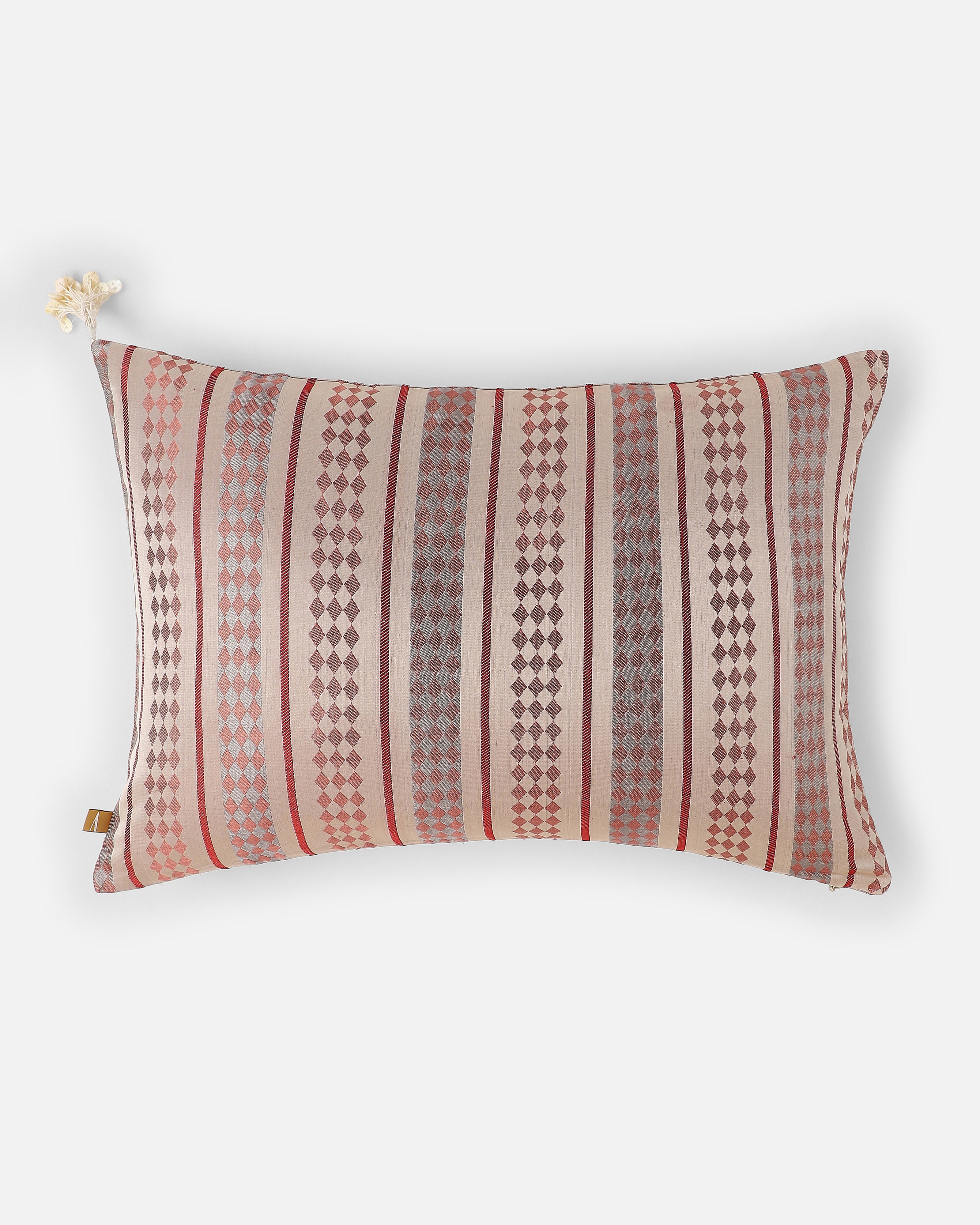 Rosey Pochampally Weft Ikat Silk Cushion Cover