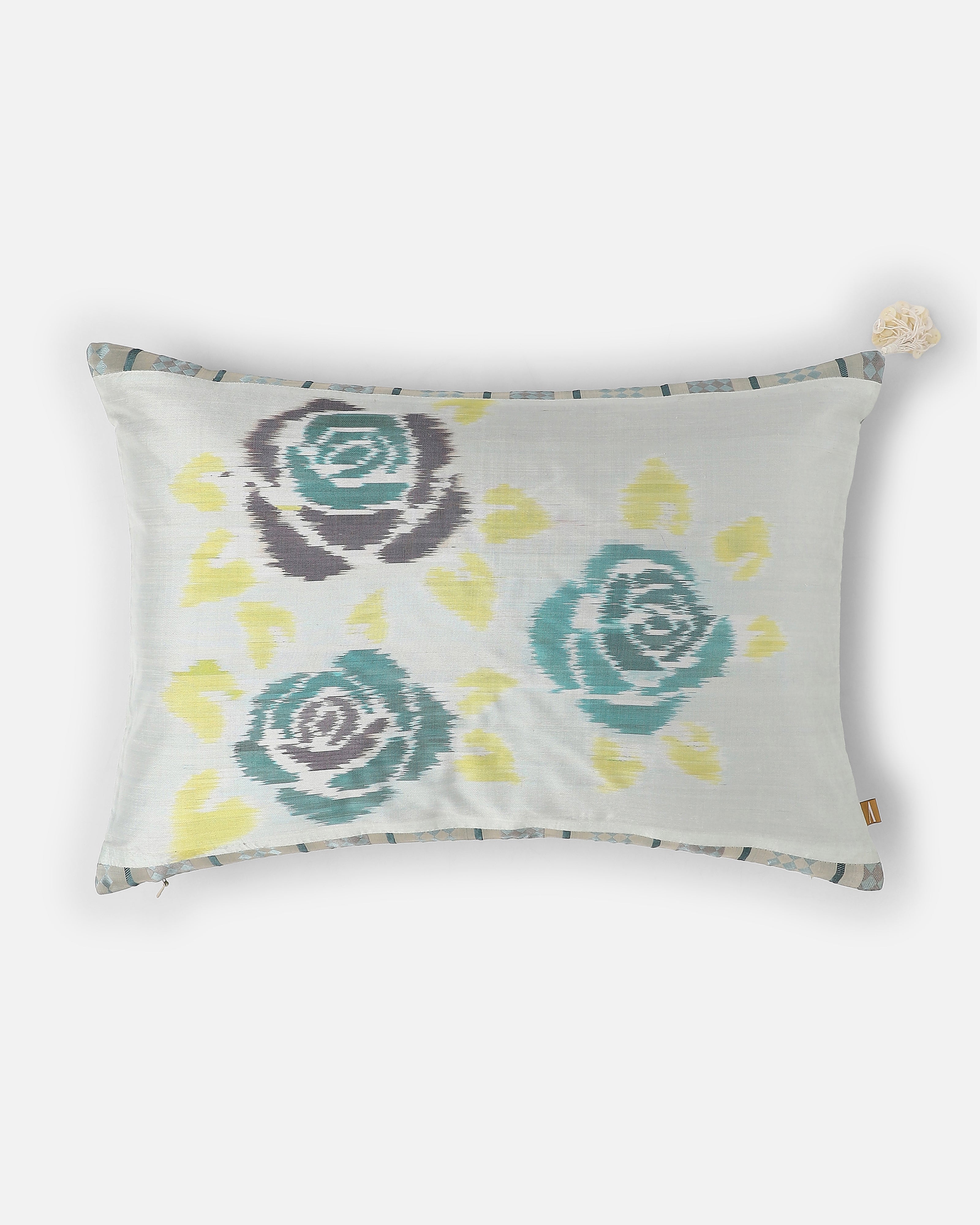 Rosey Pochampally Weft Ikat Silk Cushion Cover