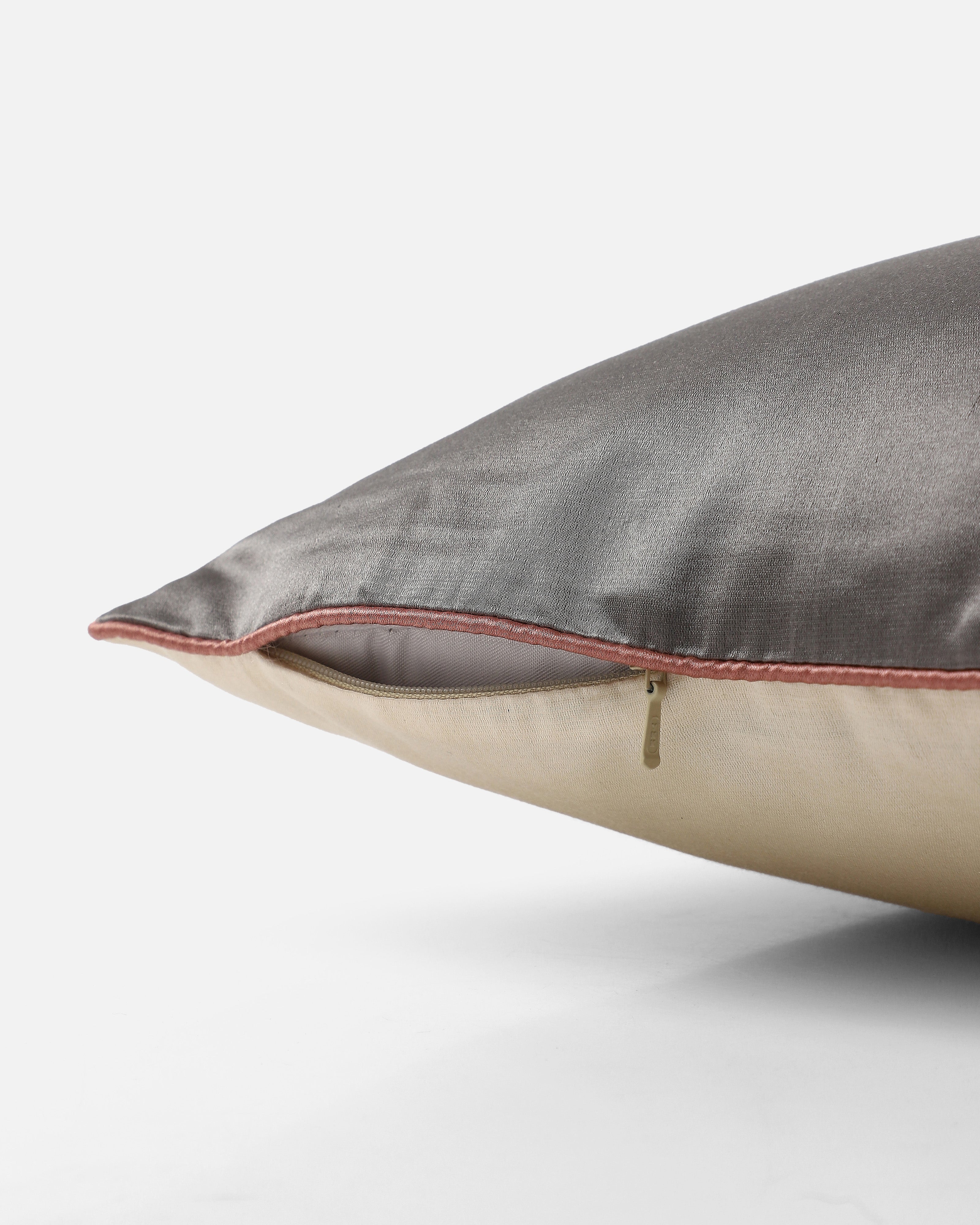 Kisa Banarasi Satin Silk Cotton Cushion Cover