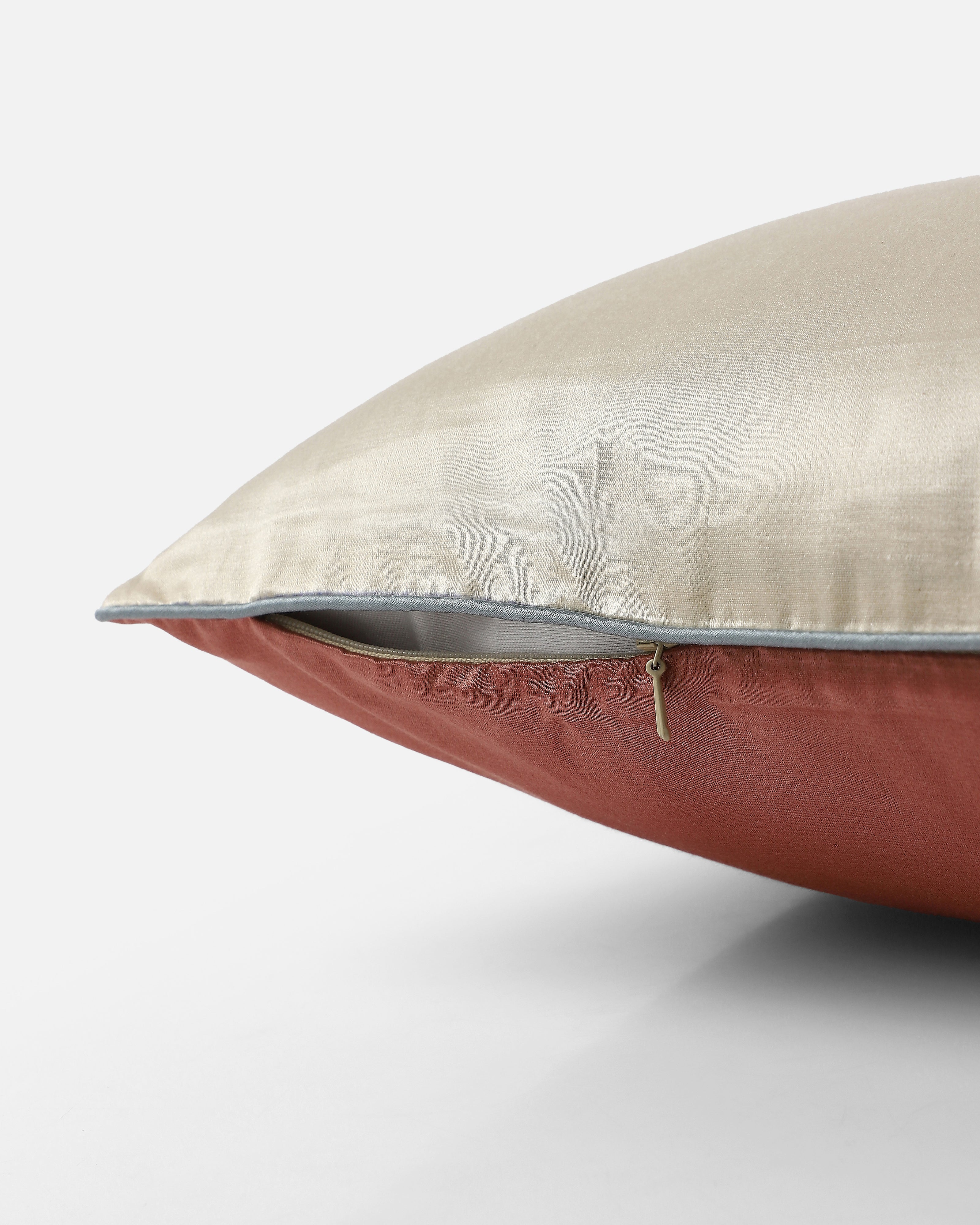 Kisa Banarasi Satin Silk Cotton Cushion Cover