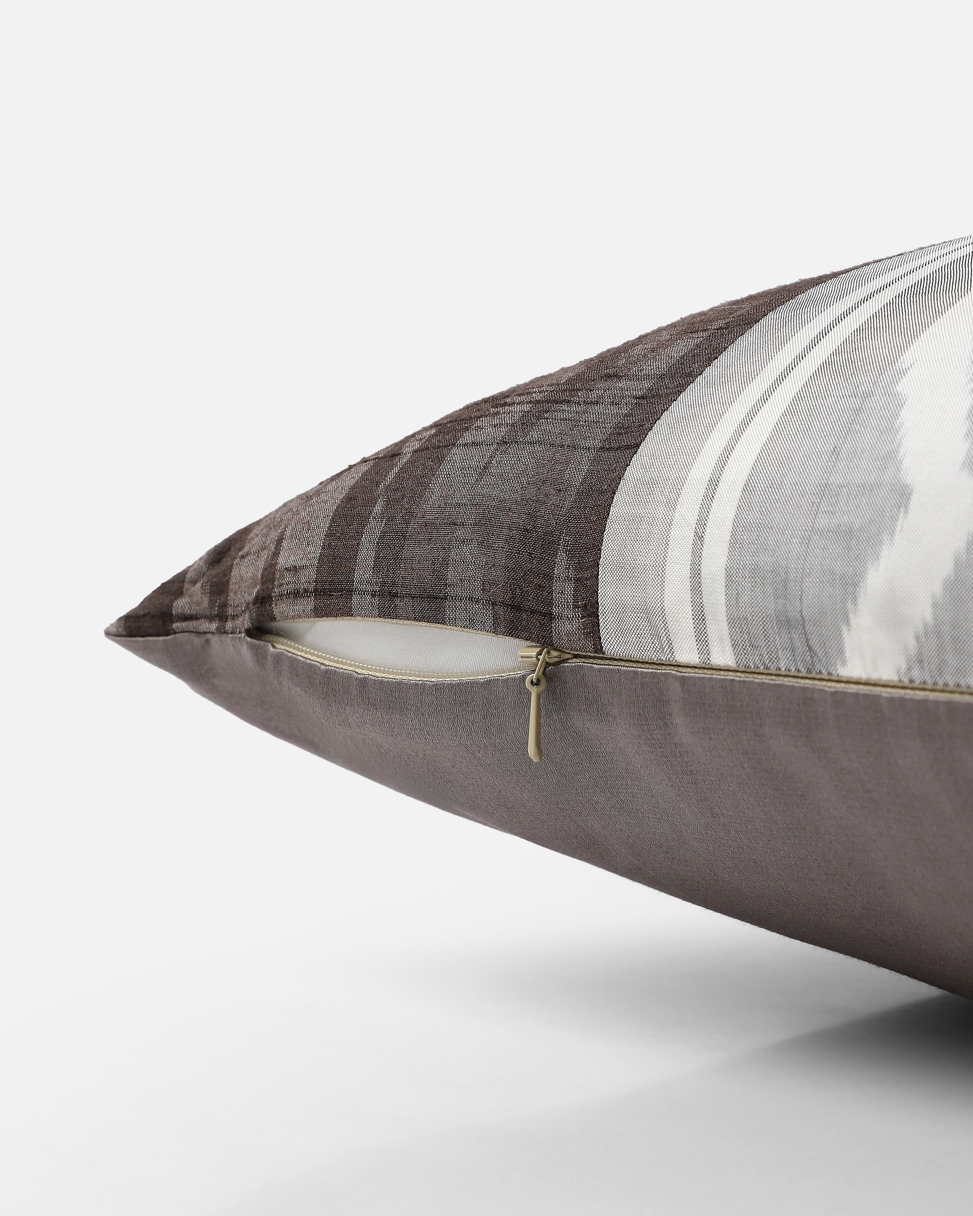 Conan Pochampally Warp Ikat Silk Cushion Cover