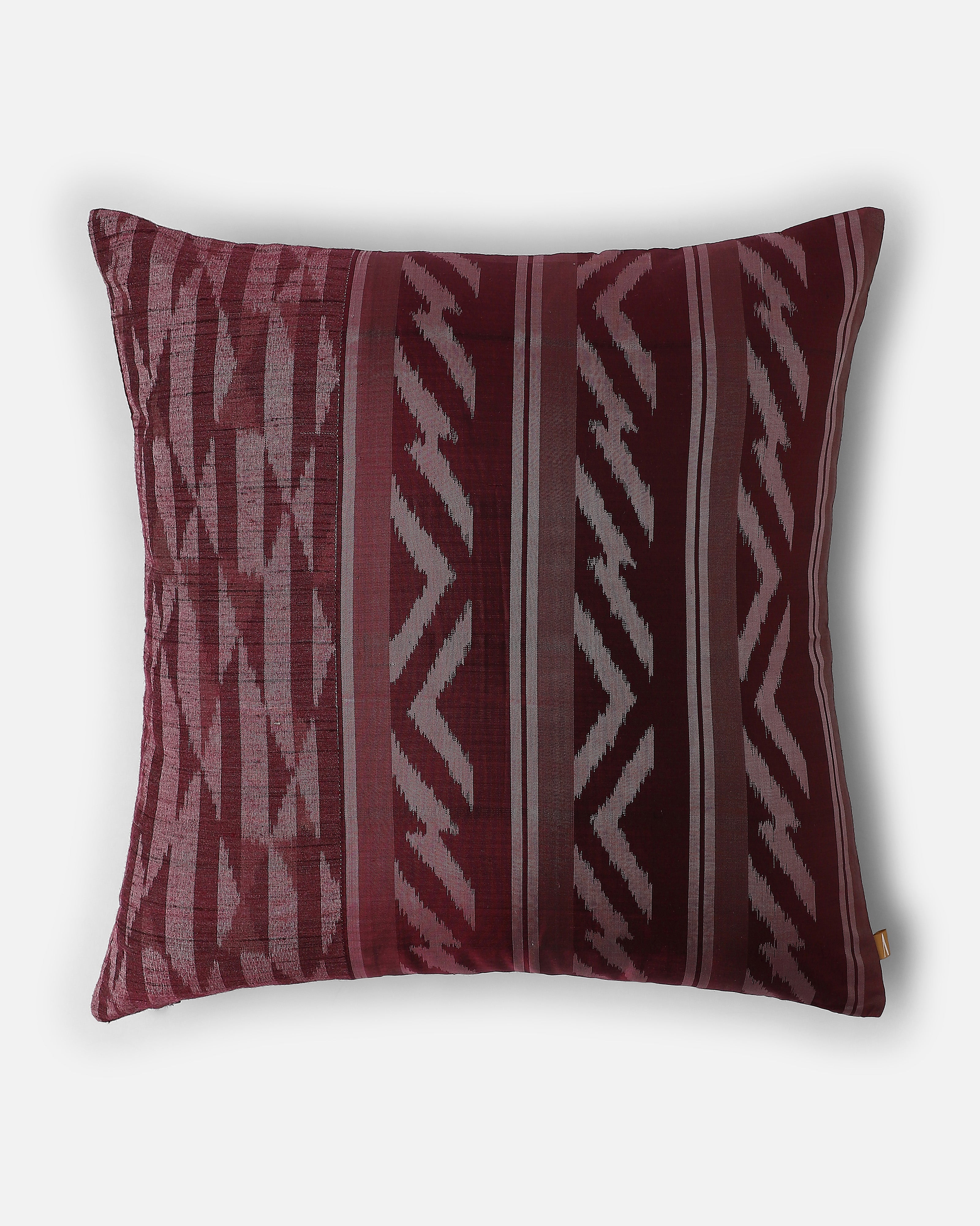 Conan Pochampally Warp Ikat Silk Cushion Cover