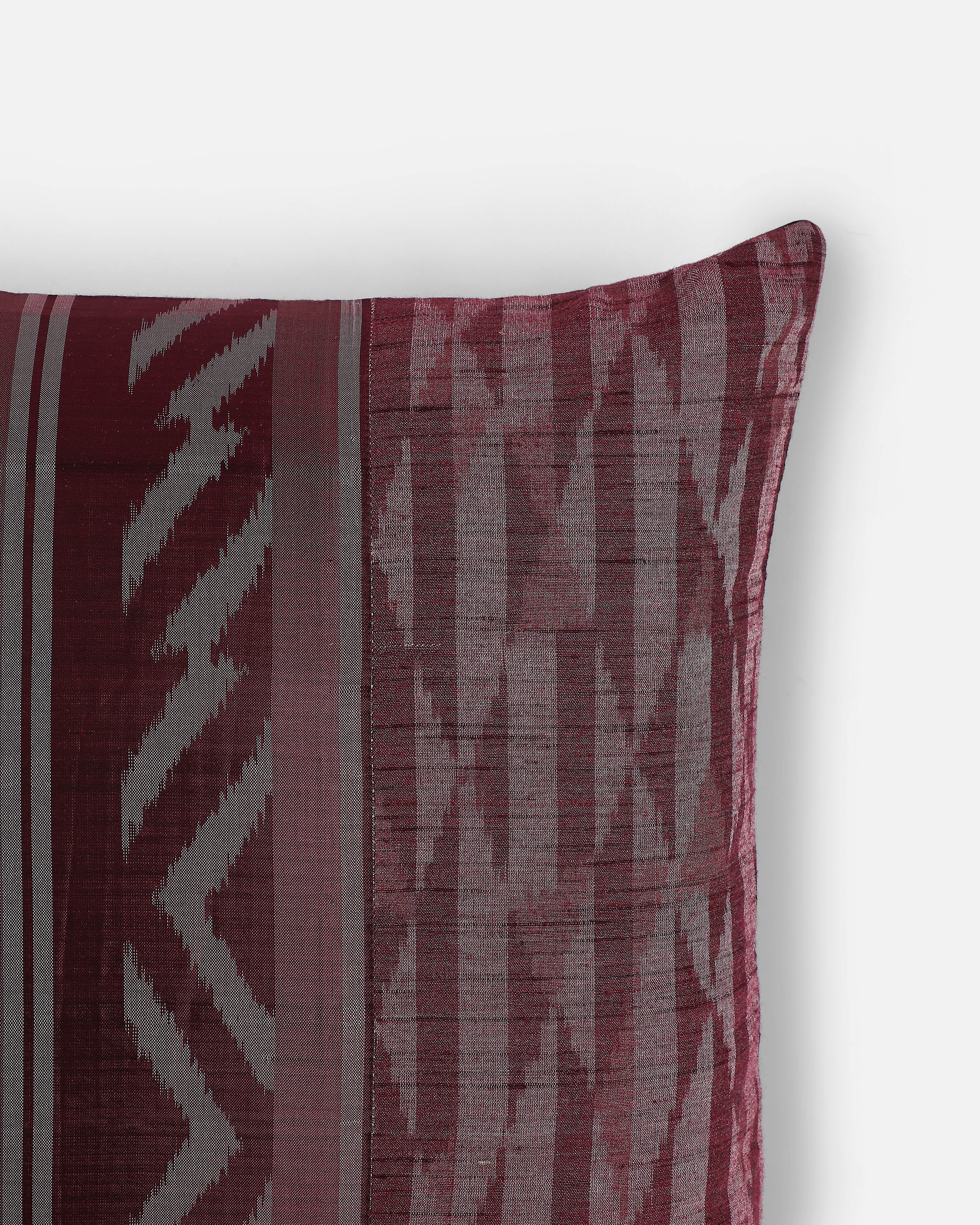 Conan Pochampally Warp Ikat Silk Cushion Cover
