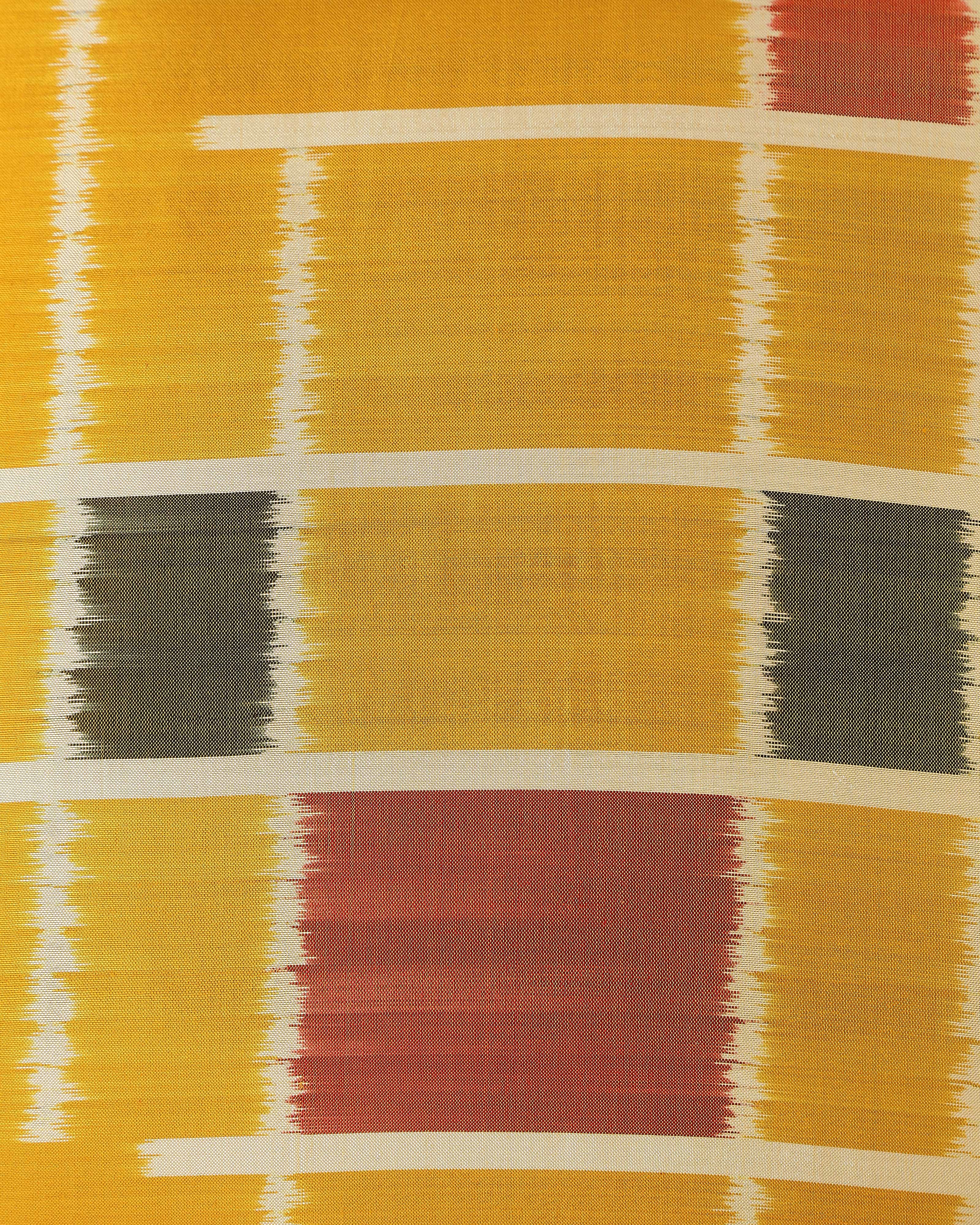 Mondrain Pochampally Weft Ikat Silk Cushion Cover