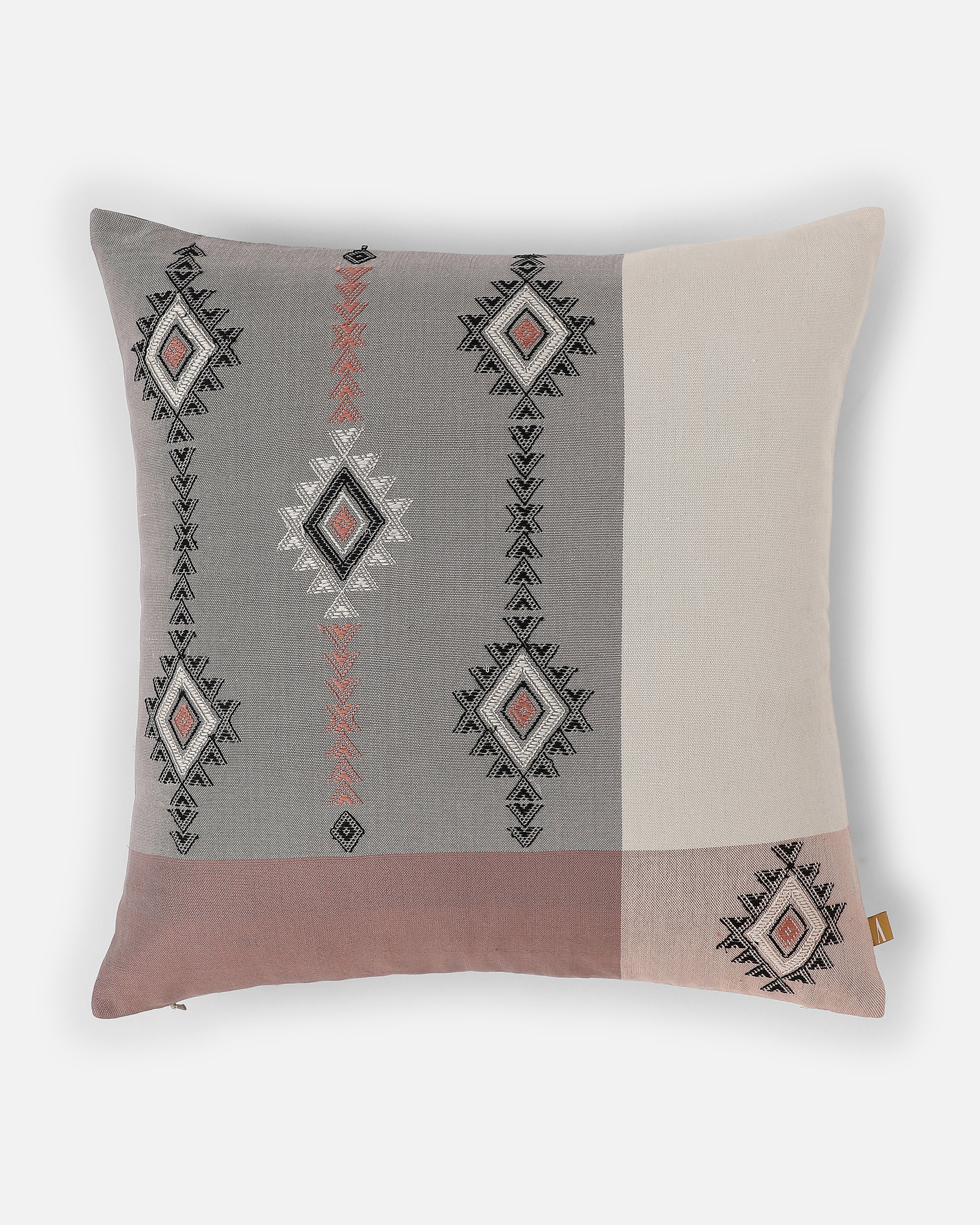 Taani Bhujodi Extra Weft Cotton Cushion Cover