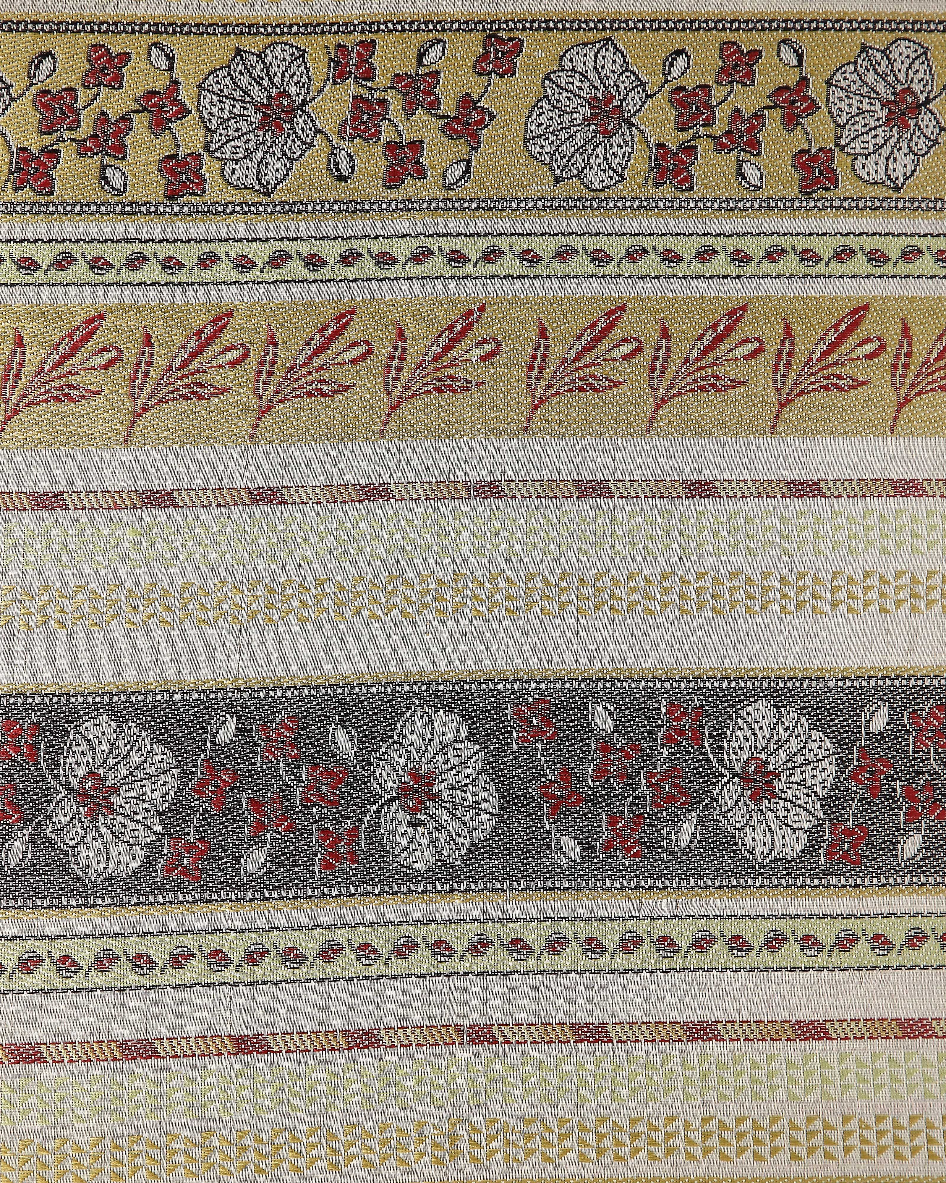 Garden Trellis Banarasi Tanchoi Silk Cushion Cover