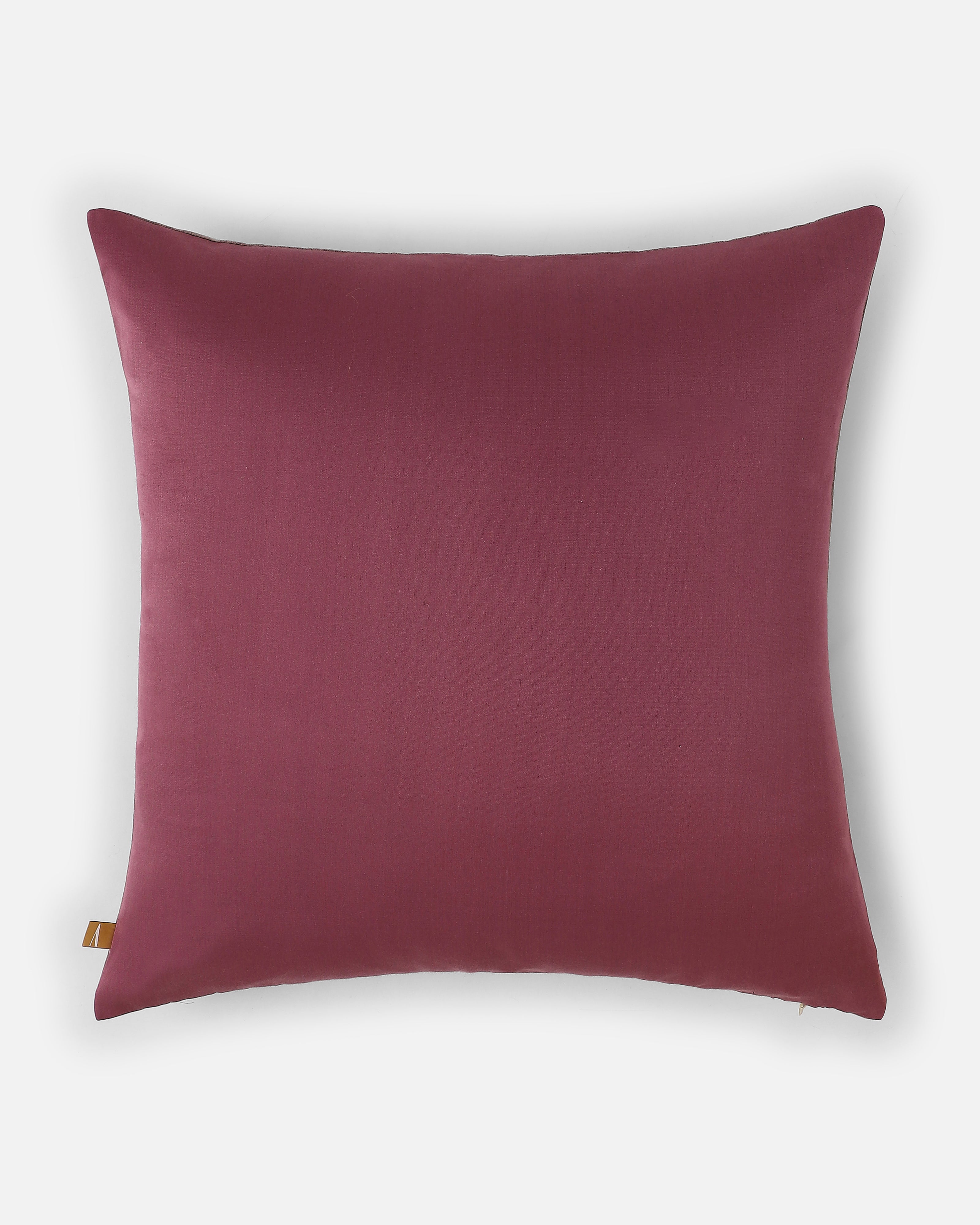 Borde Pochampally Weft Ikat Cotton Silk Cushion Cover