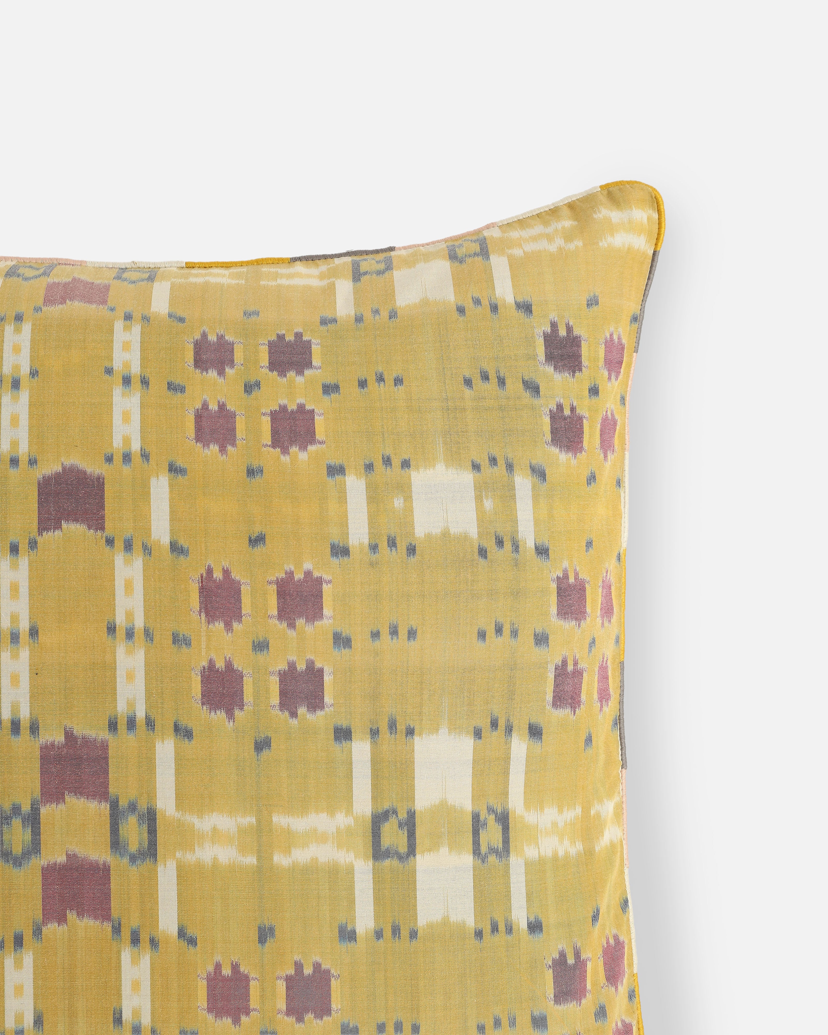 Lego Pochampally Warp Ikat Silk Cotton Cushion Cover