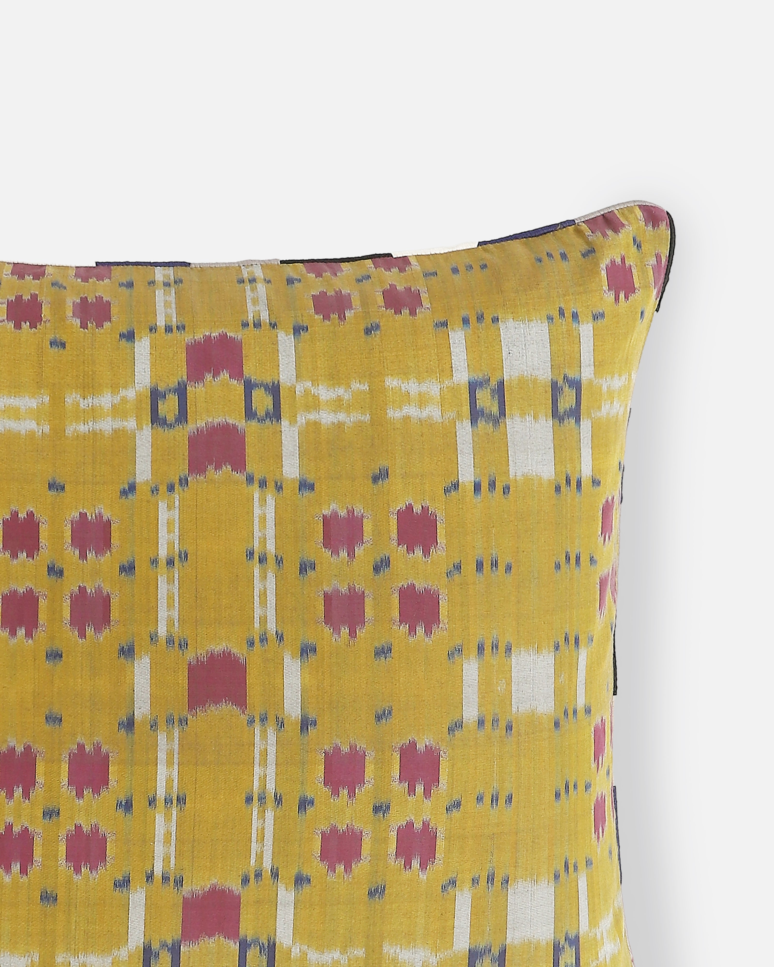 Lego Pochampally Warp Ikat Silk Cotton Cushion Cover