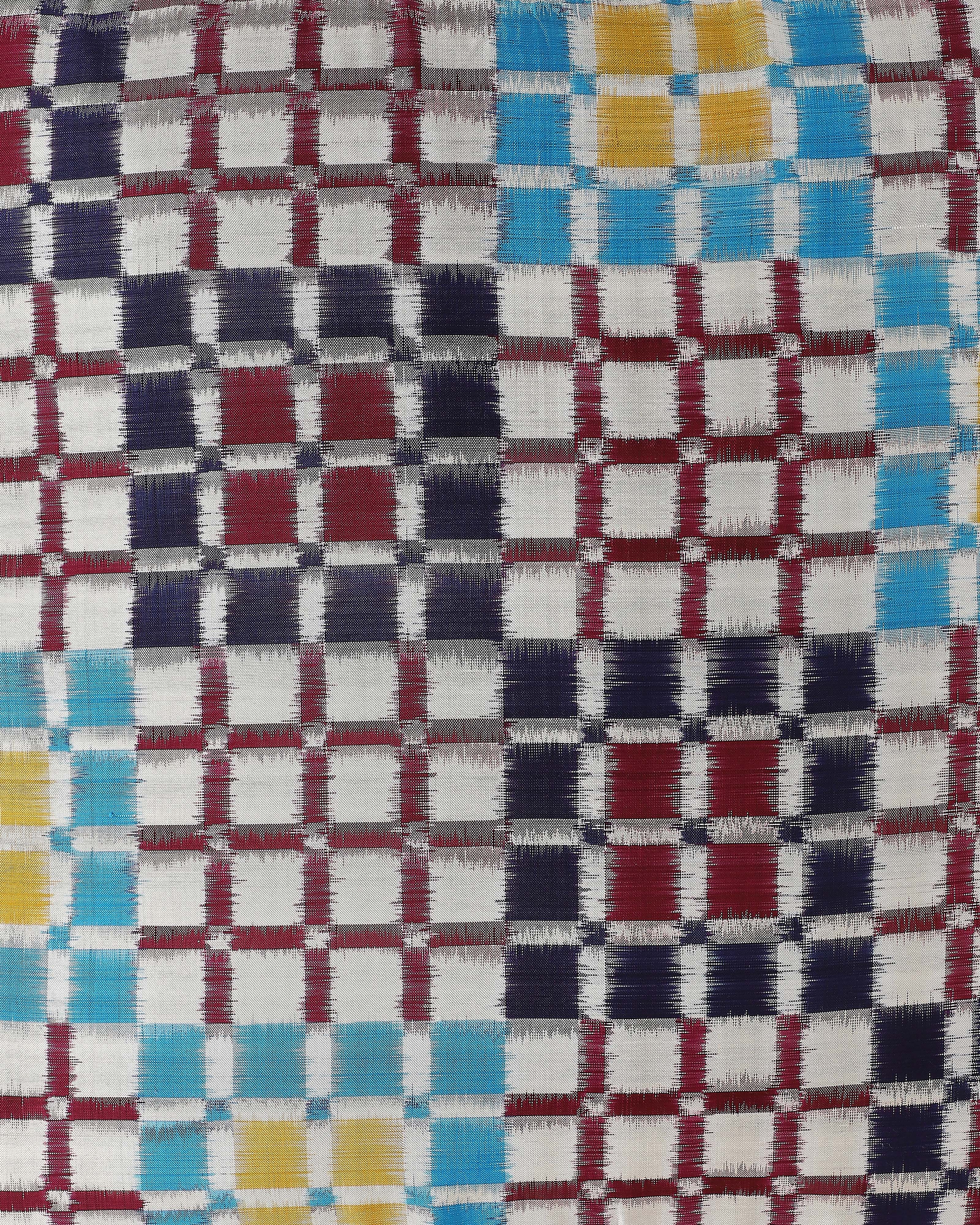 Niffi Pochampally Double Ikat Silk Cushion Cover