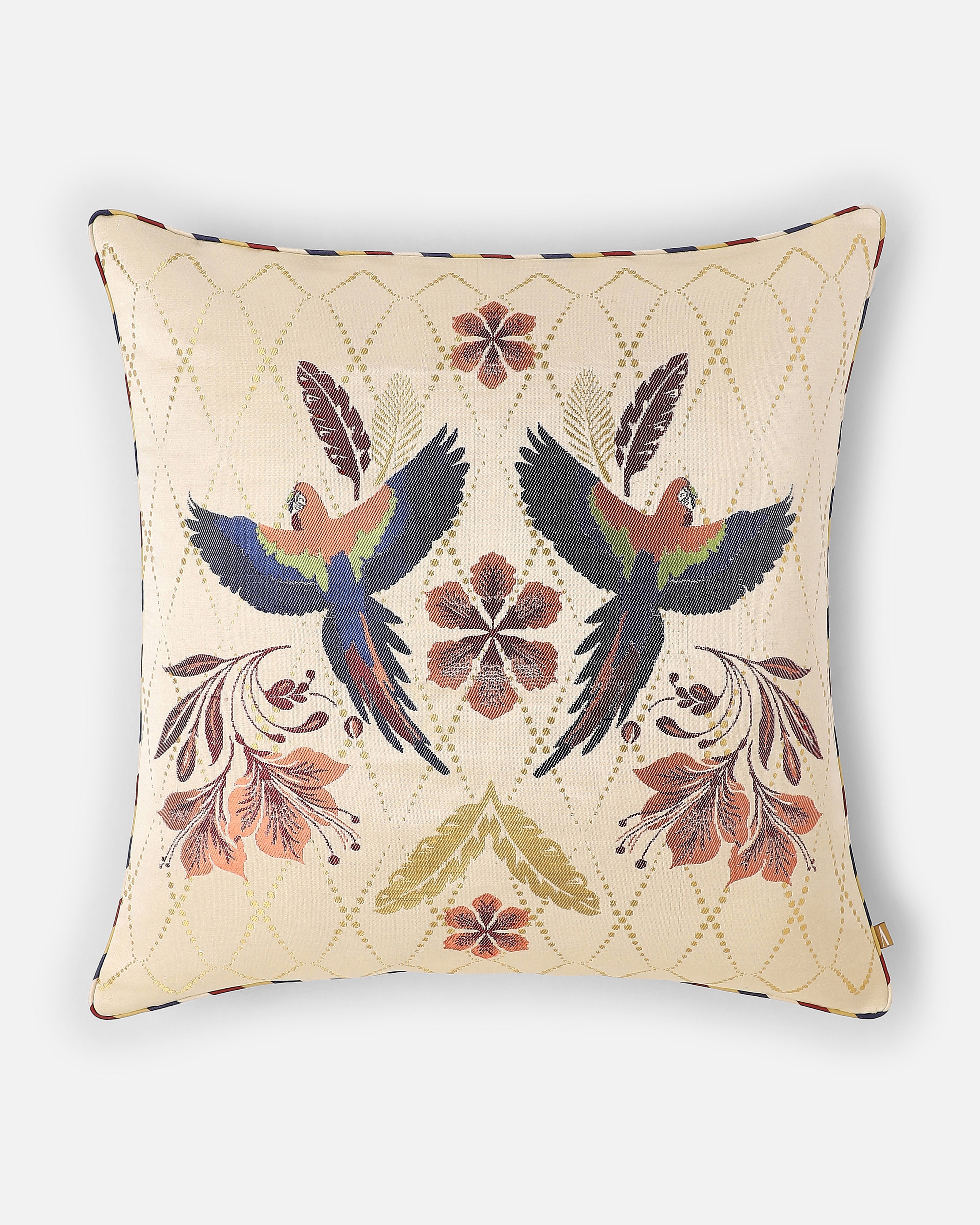 Macau Banarasi Gyasar Silk Viscose Cushion Cover