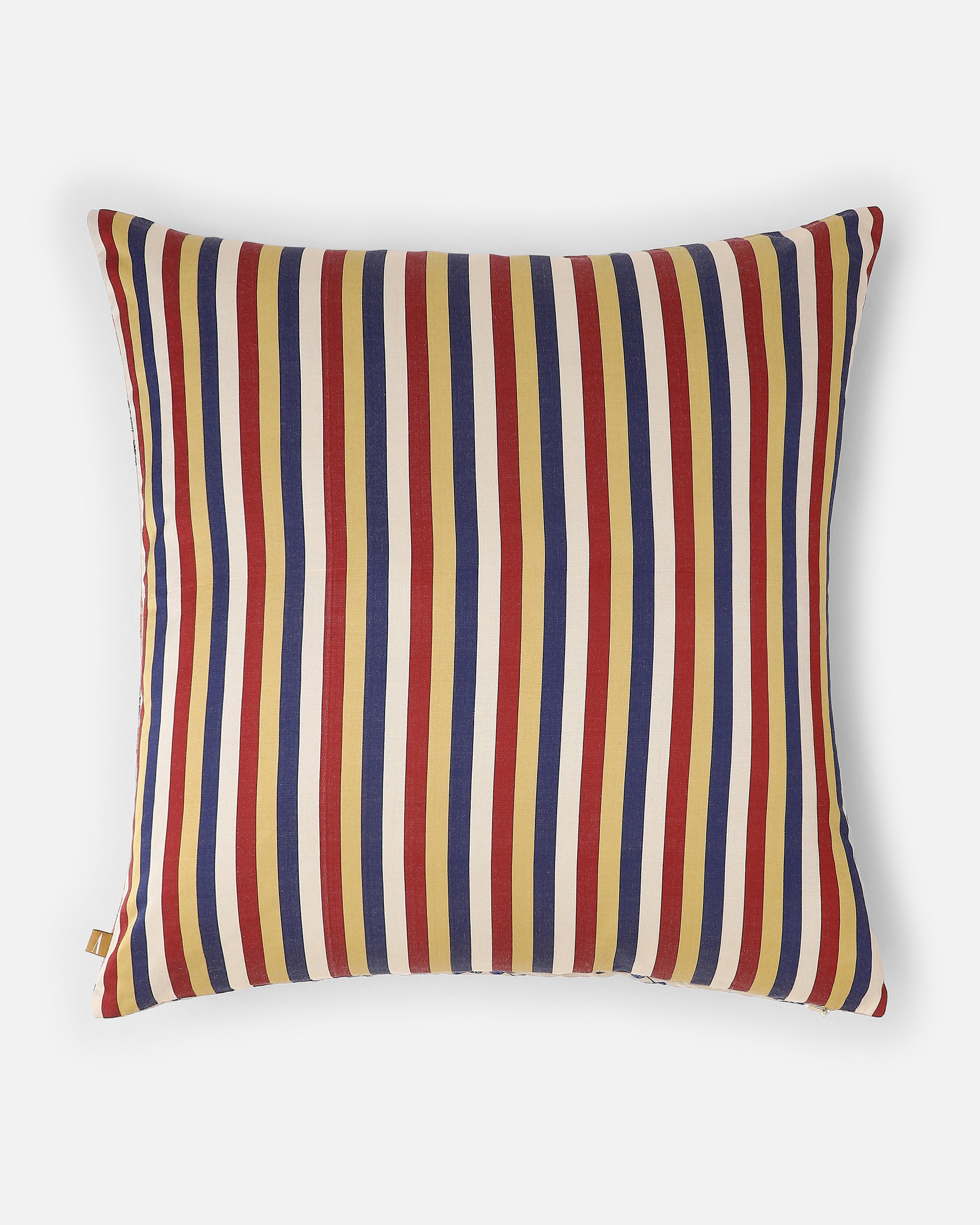 Vanilla Banarasi Fekwa Silk Cushion Cover