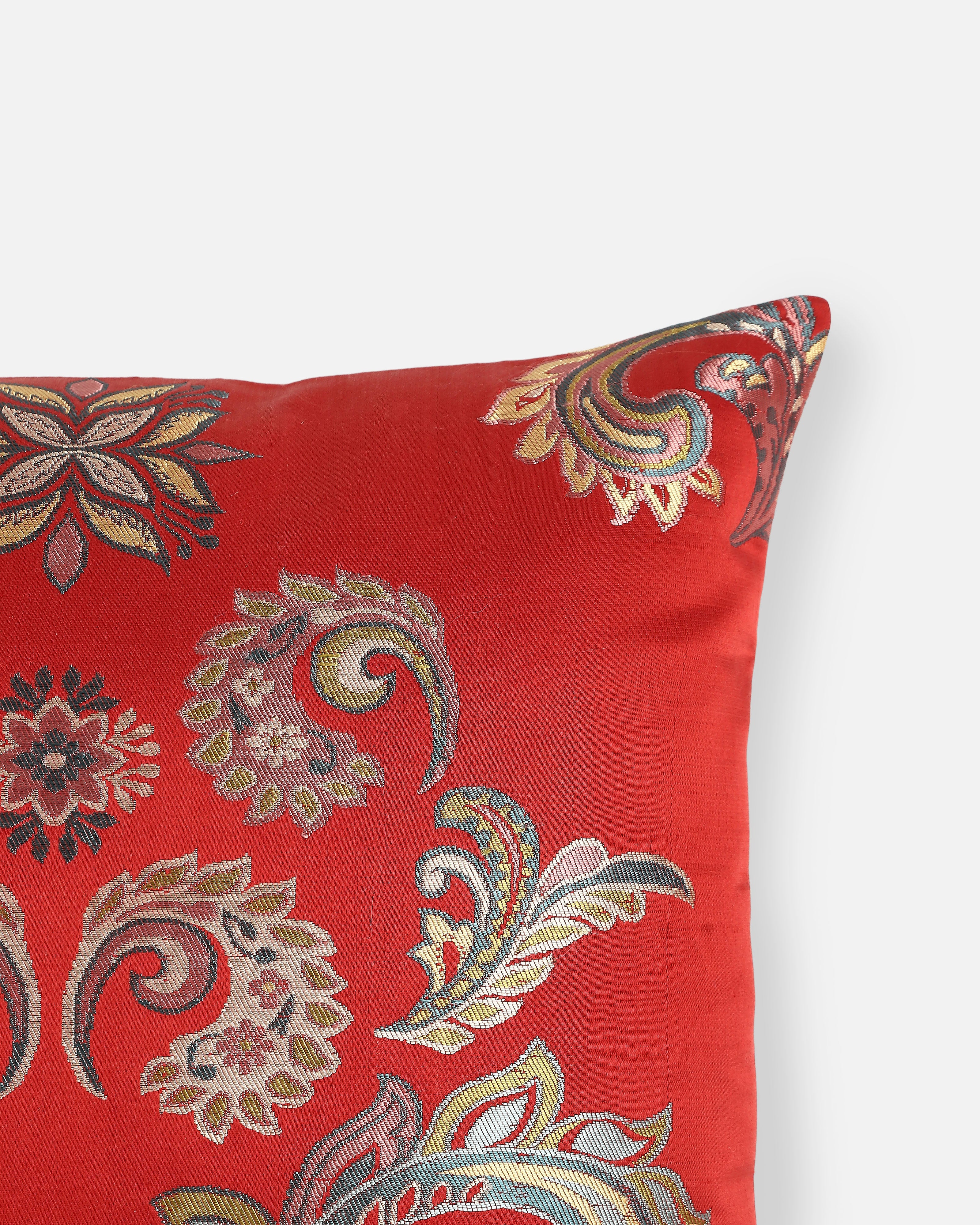 Annie Banarasi Gyasar Silk Viscose Cushion Cover