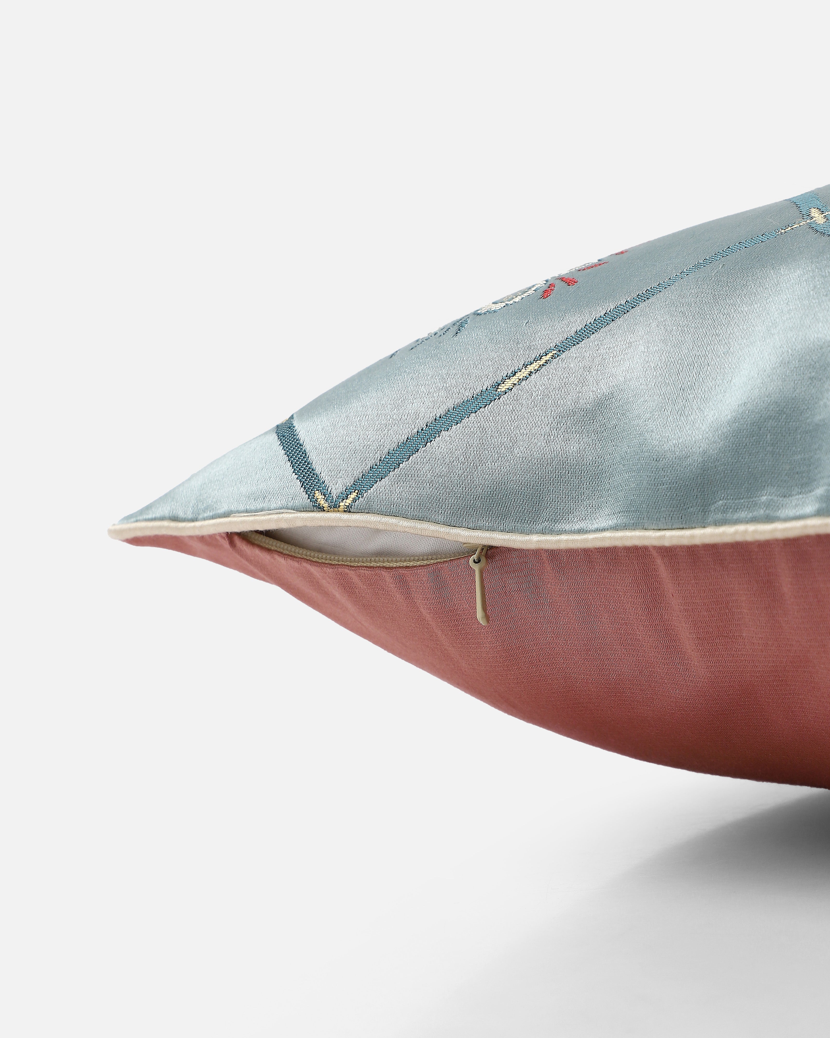 Fleury Banarasi Gyasar Silk Viscose Cushion Cover